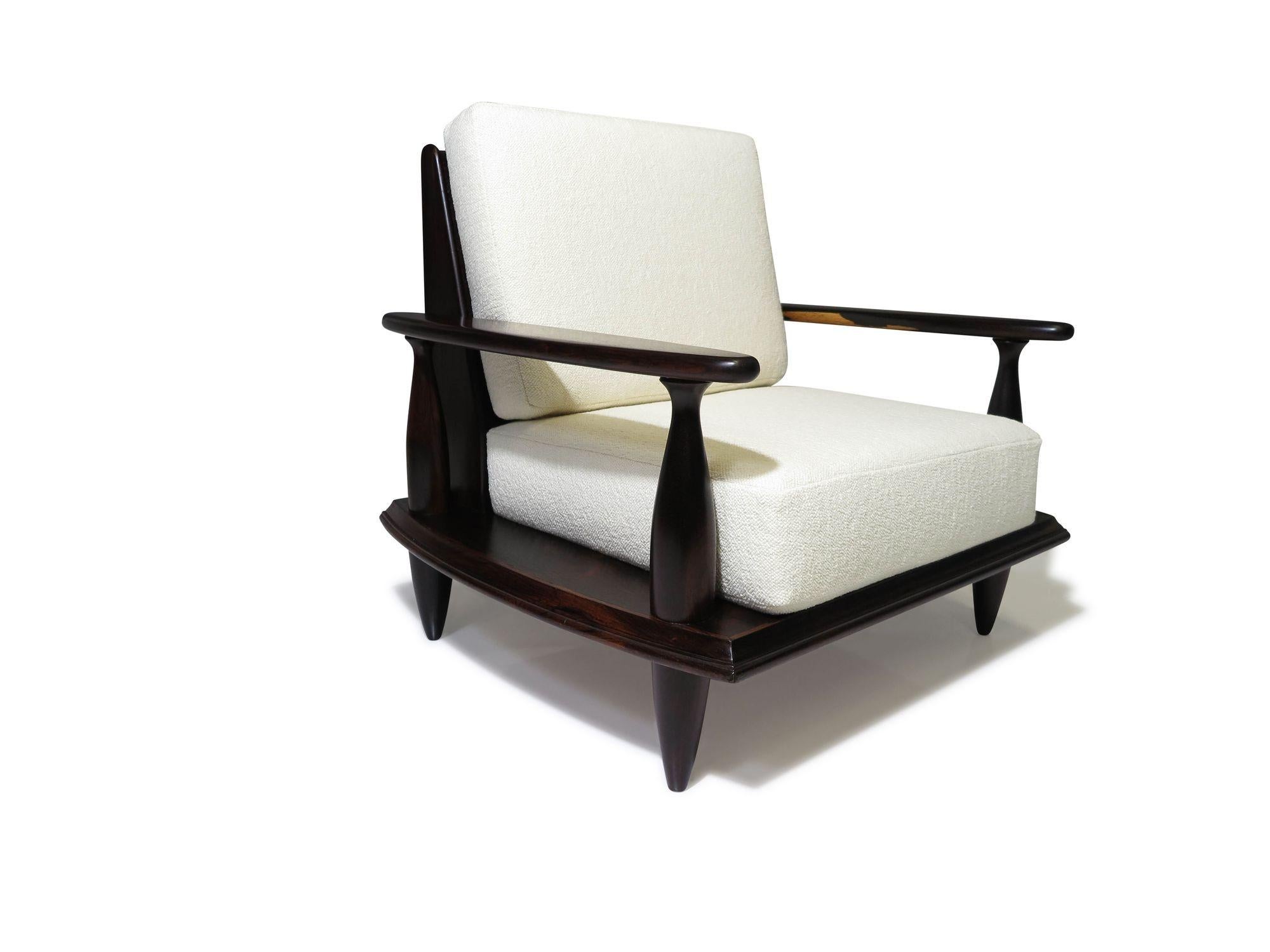 Liceu de Artes e Ofícios Brazilian Rosewood Lounge Chairs For Sale 4