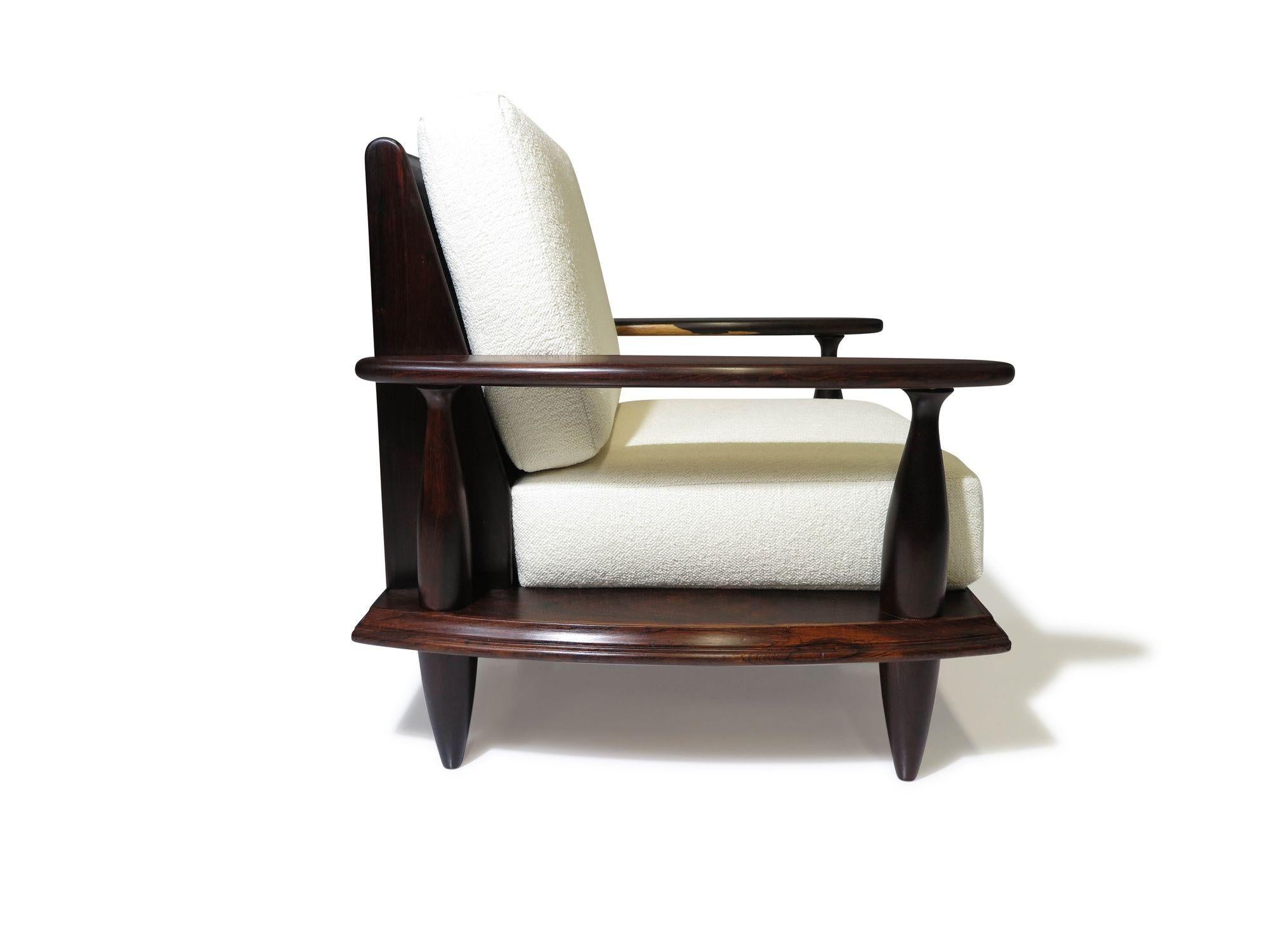 Liceu de Artes e Ofícios Brazilian Rosewood Lounge Chairs For Sale 5