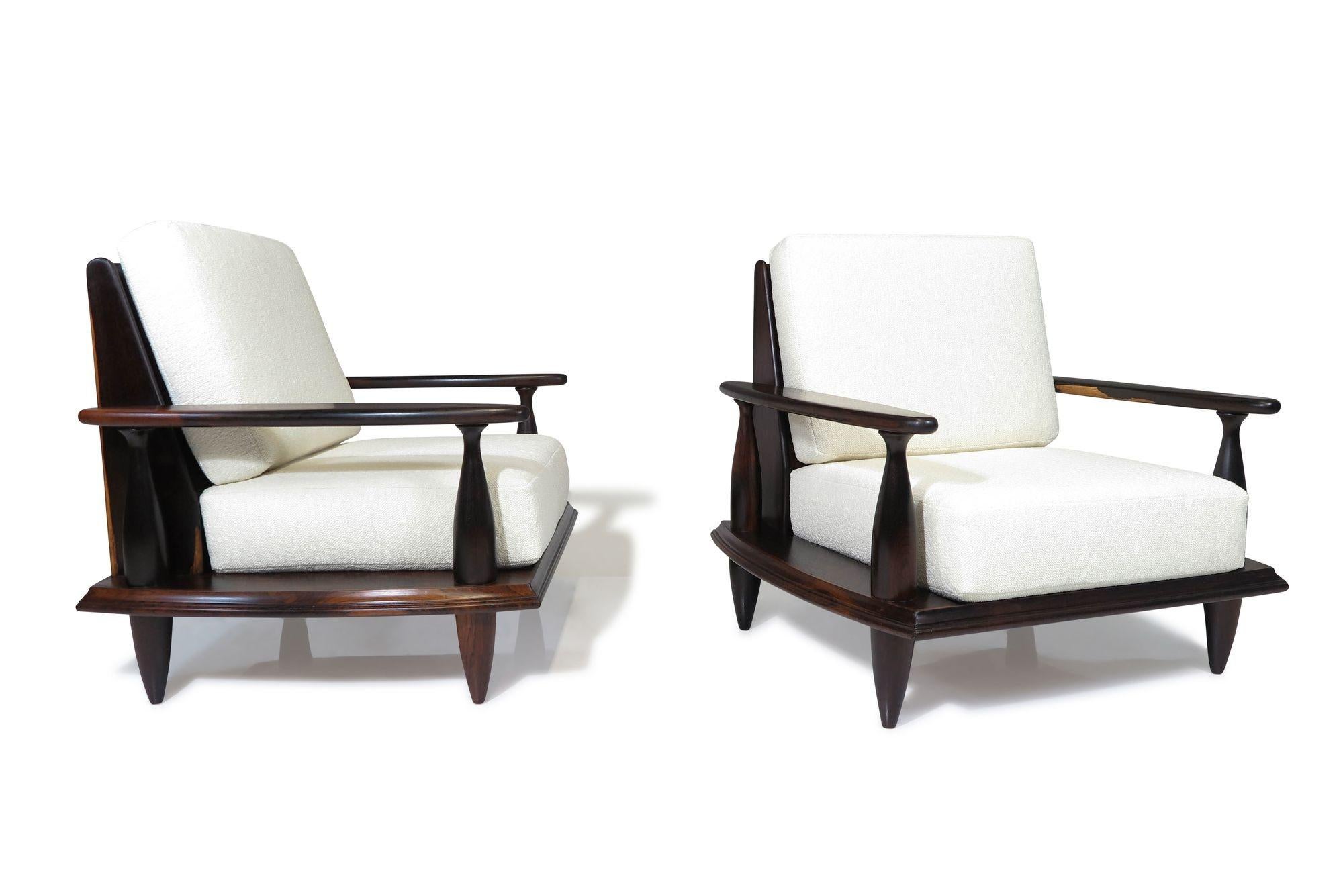 Liceu de Artes e Ofícios Brazilian Rosewood Lounge Chairs For Sale 9