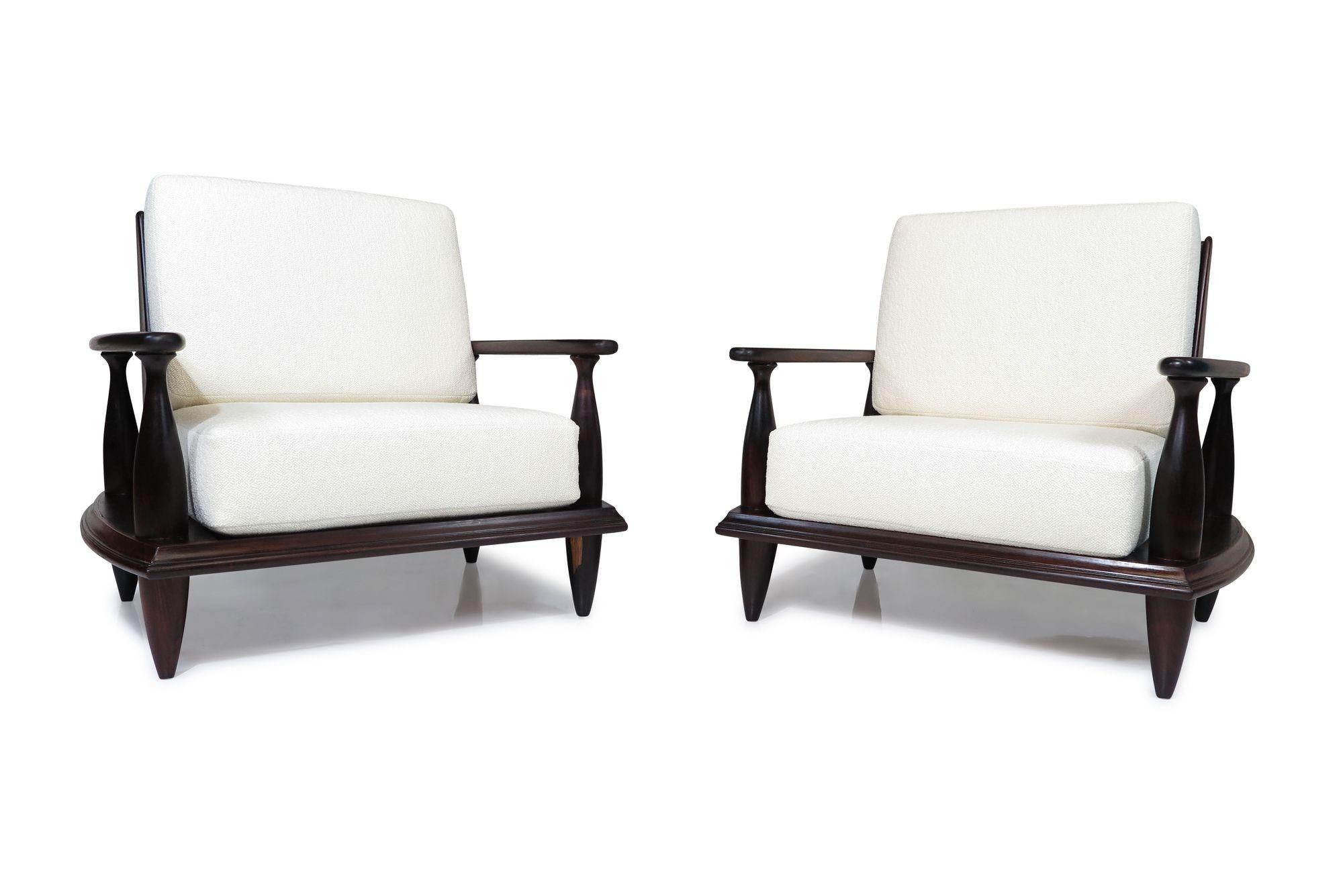 Liceu de Artes e Ofícios Brazilian Rosewood Lounge Chairs For Sale 10