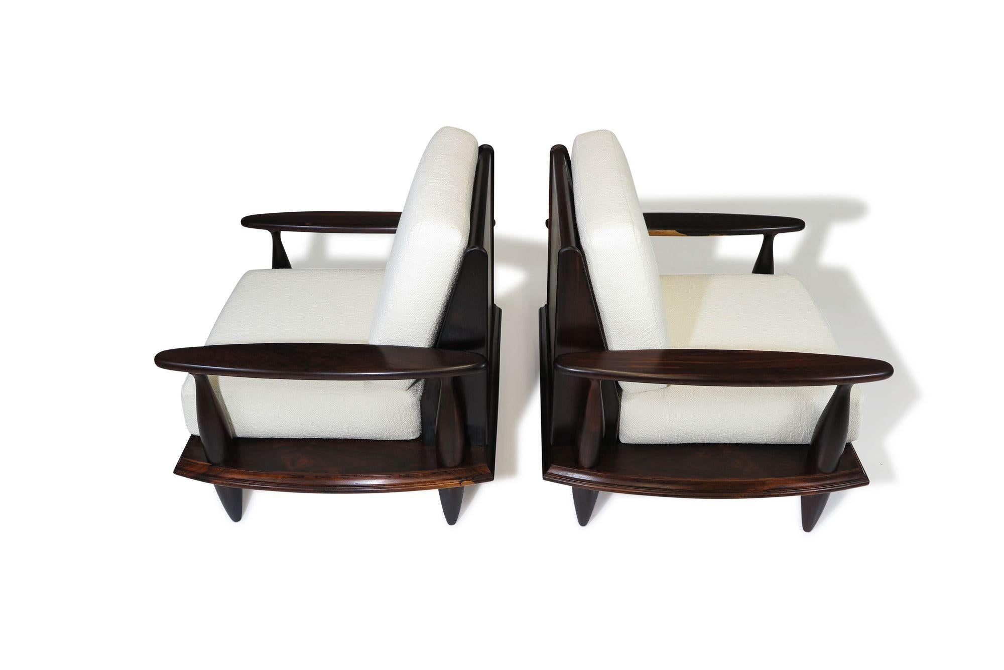 Liceu de Artes e Ofícios Brazilian Rosewood Lounge Chairs For Sale 11