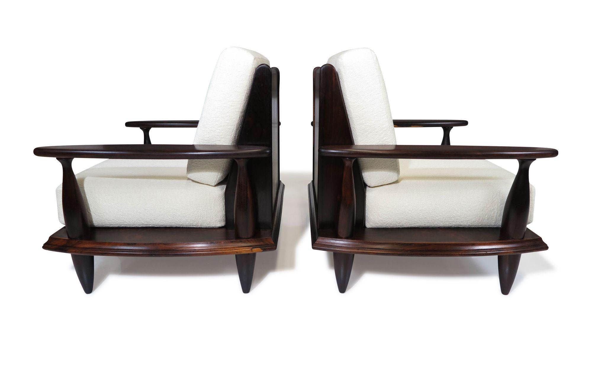Liceu de Artes e Ofícios Brazilian Rosewood Lounge Chairs For Sale 2