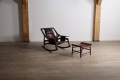 Liceu De Artes E Oficios Rocking Chair With Ottoman Brazil 1960s