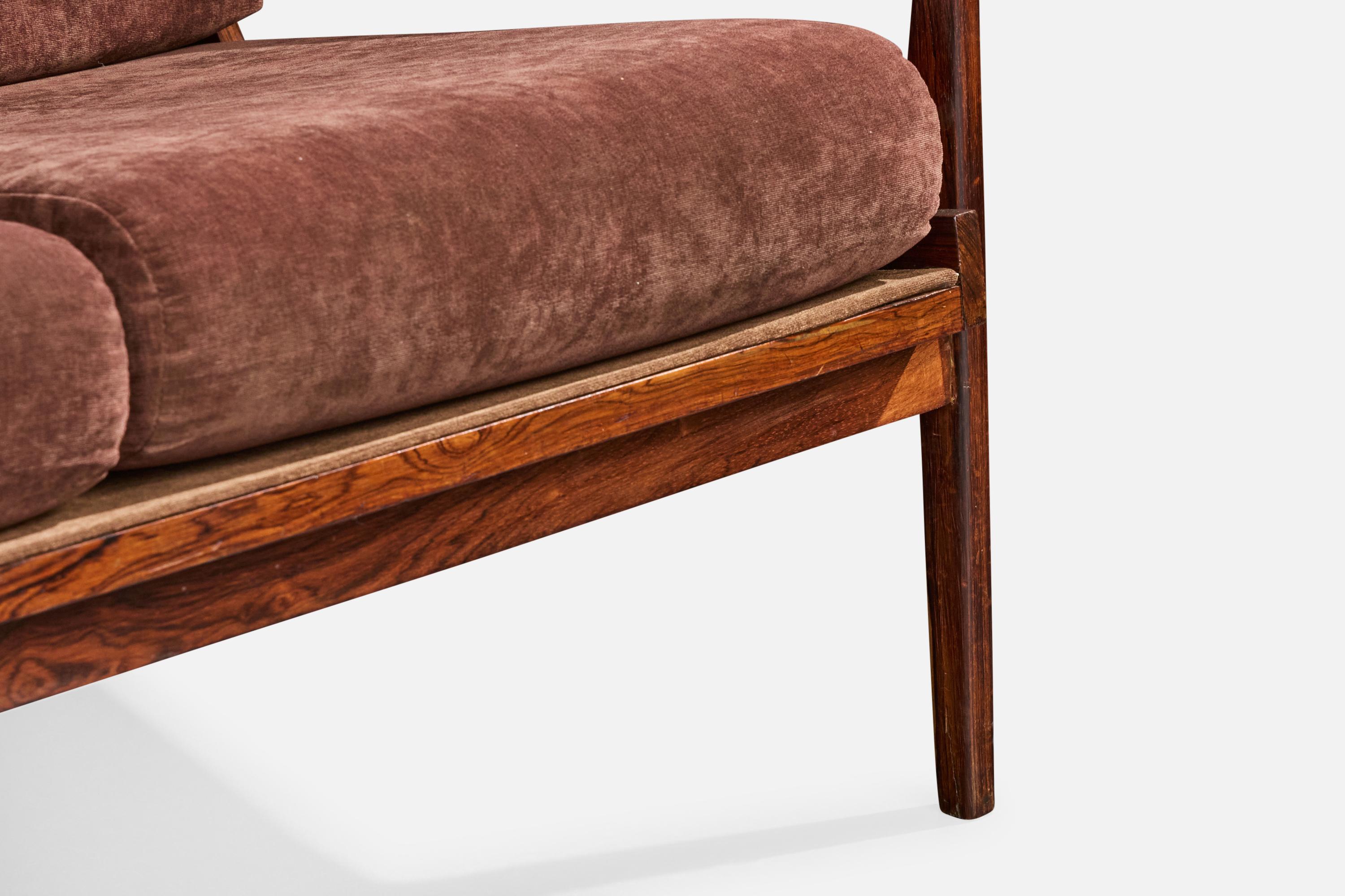 Liceu de Artes e Ofícios, Canapé, Wood, Tissu, Brésil, années 1960 en vente 5