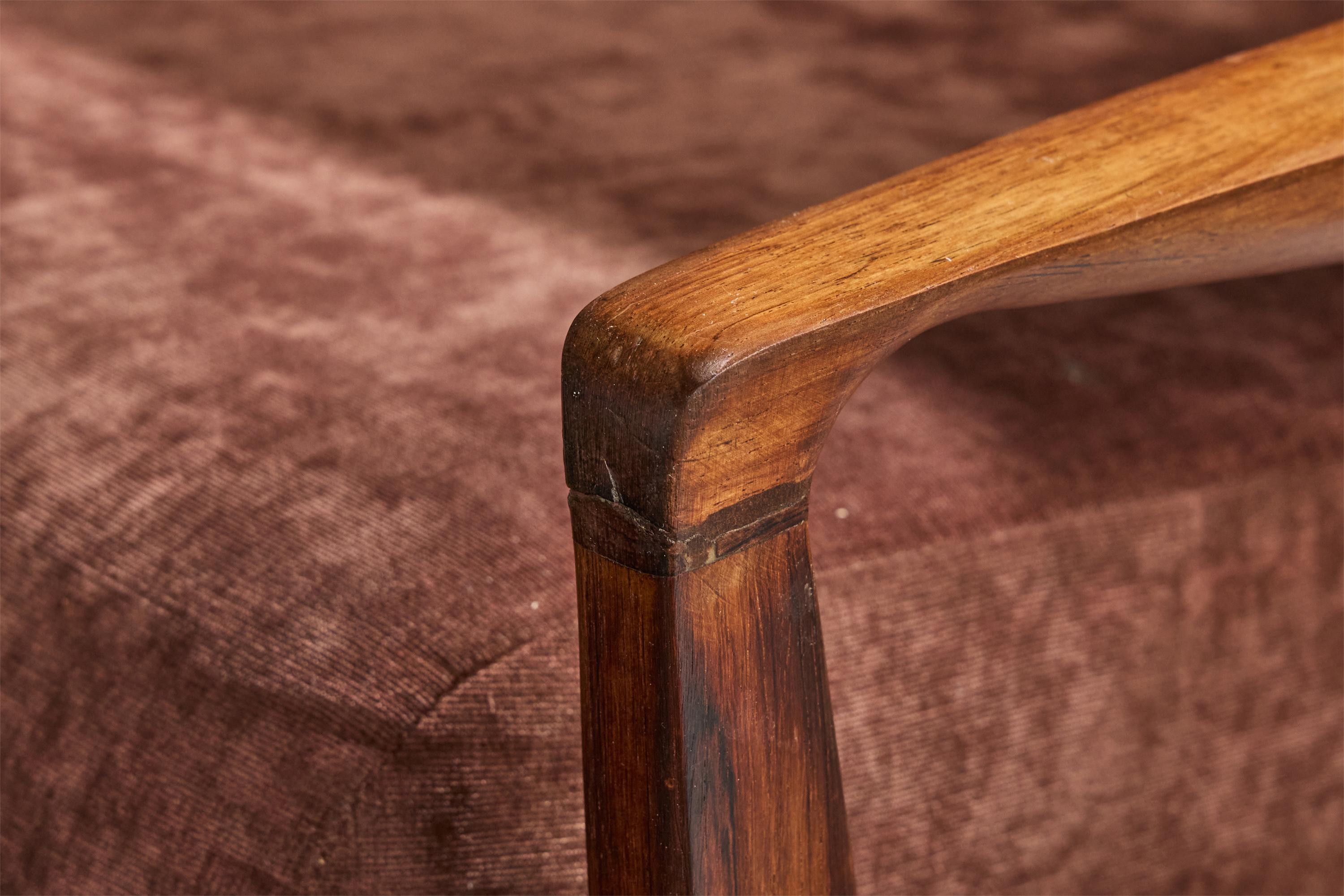 Liceu de Artes e Ofícios, Canapé, Wood, Tissu, Brésil, années 1960 en vente 9