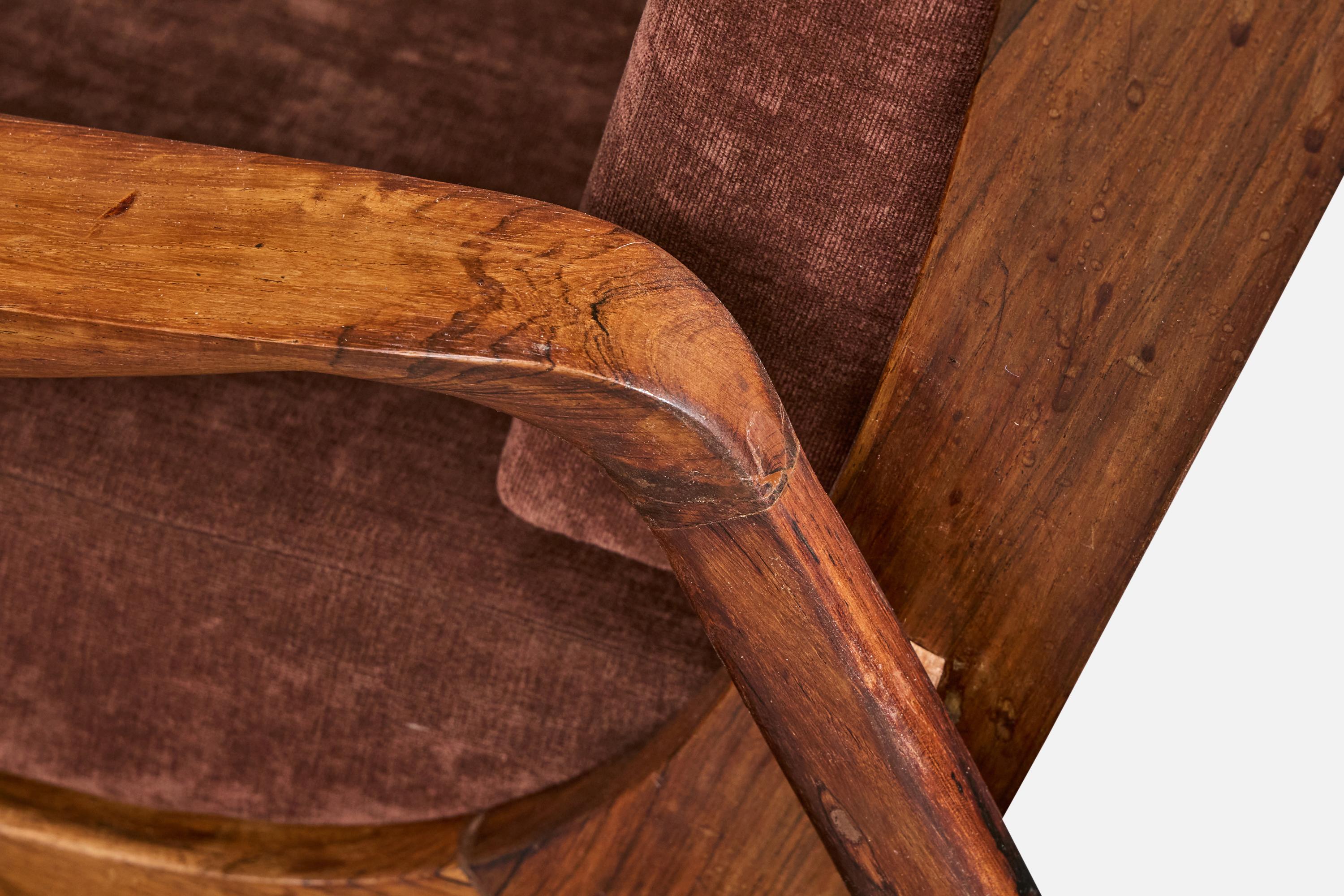 Liceu de Artes e Ofícios, Canapé, Wood, Tissu, Brésil, années 1960 en vente 10