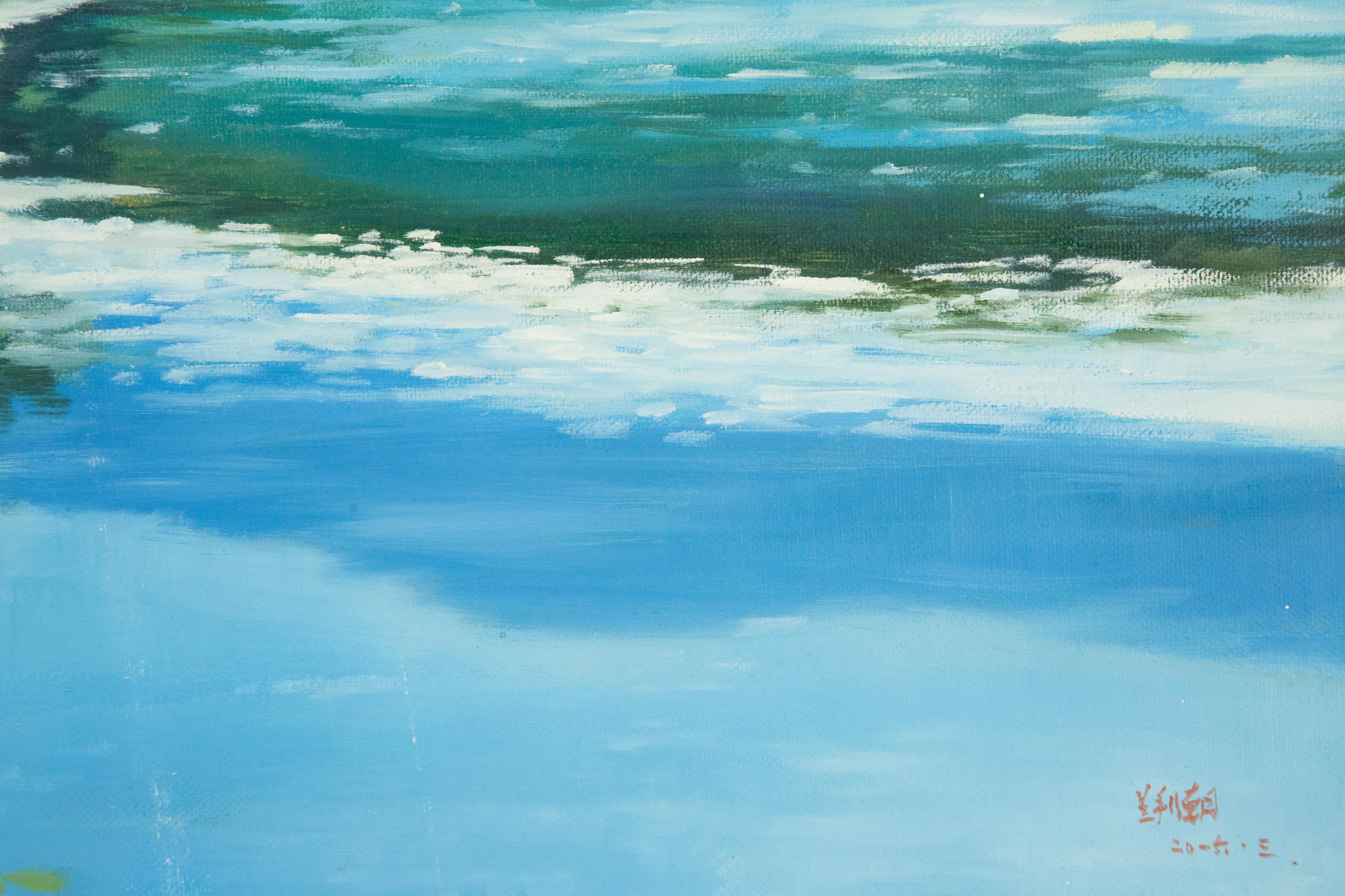 Lichao Lan Waterscape Original Oil On Canvas 