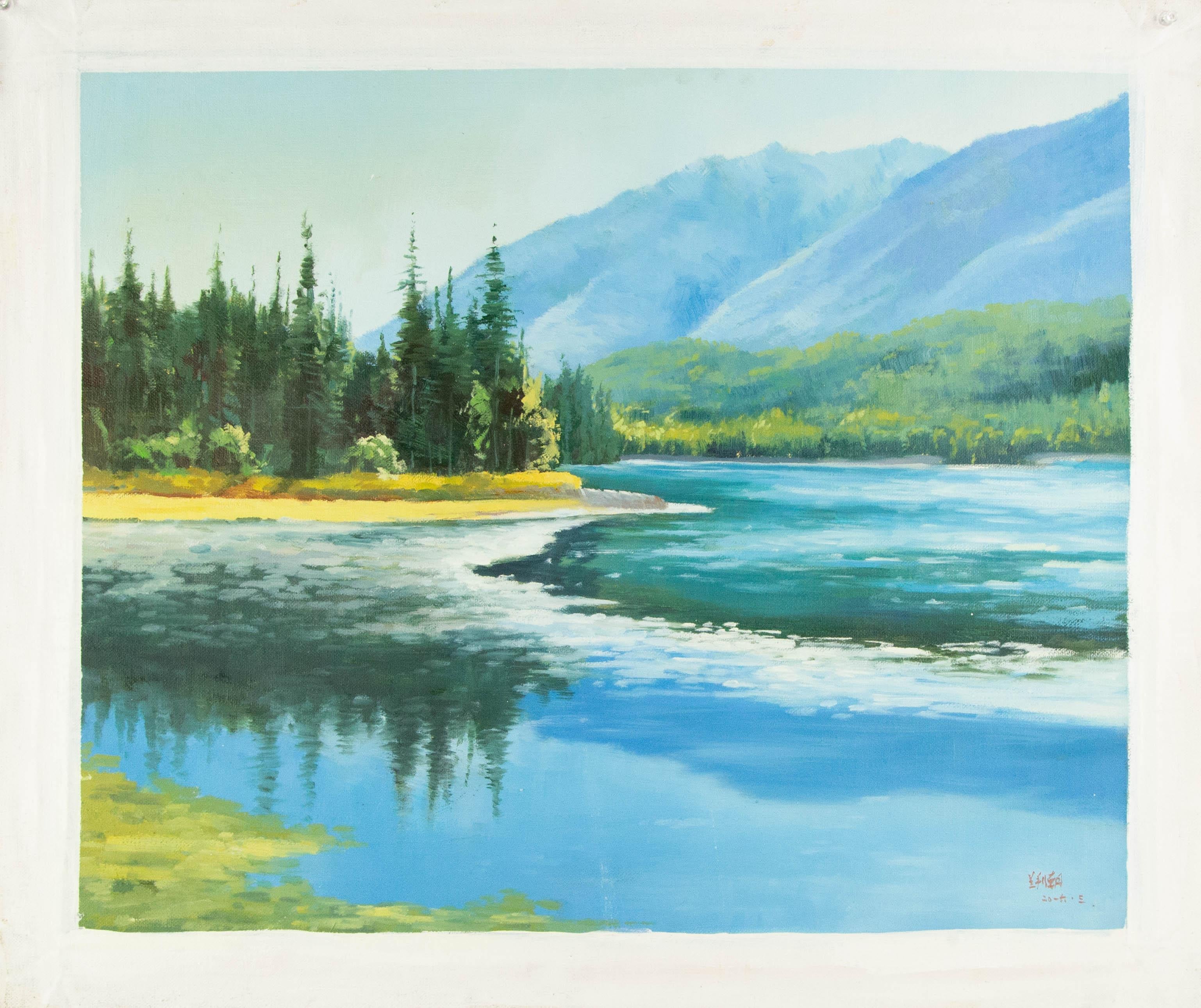 Lichao Lan Waterscape Original Oil On Canvas 