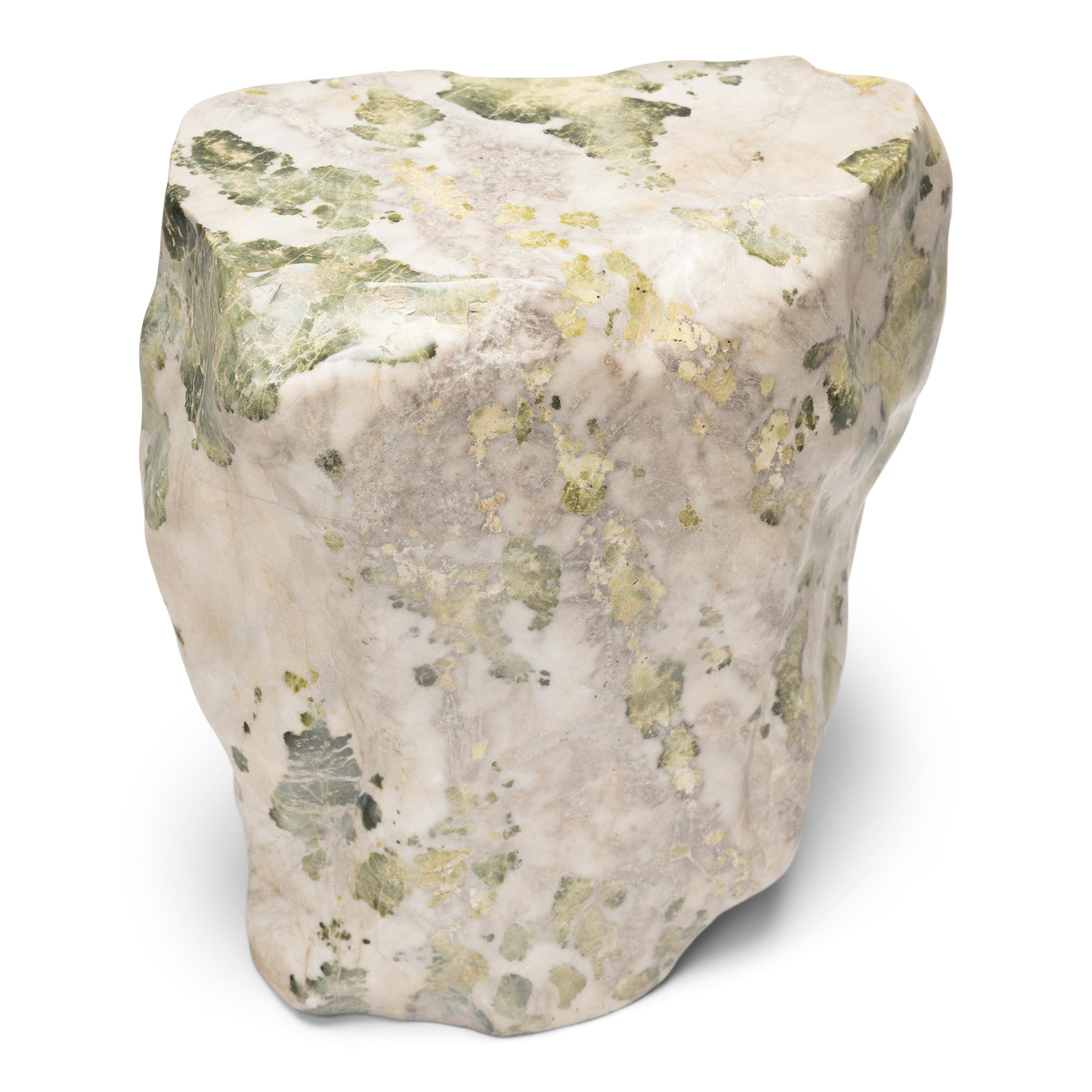 Organic Modern Lichen Flower Stone Stool