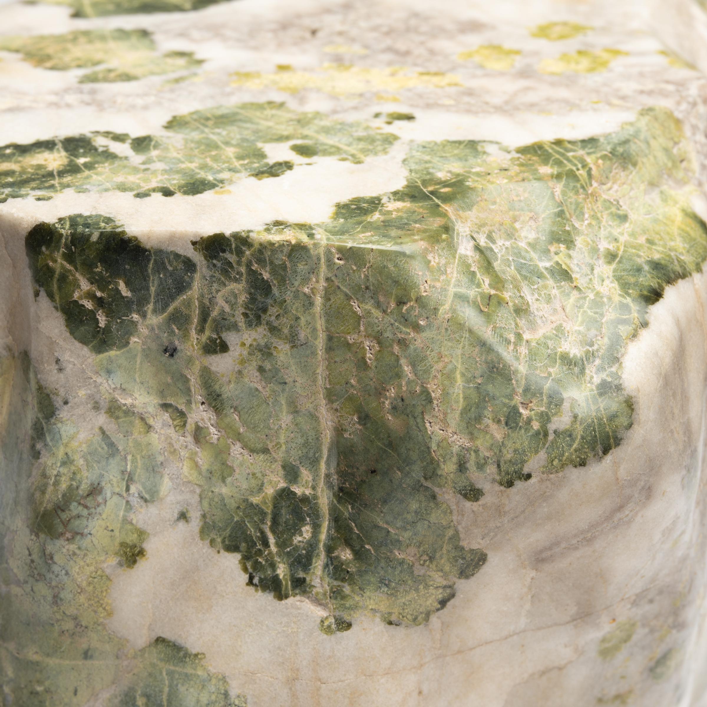 Chinese Lichen Flower Stone Stool
