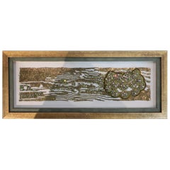 Lichen Gold Hand-Crafted Crystal Wall Art, Modern, UK, 2010- Present