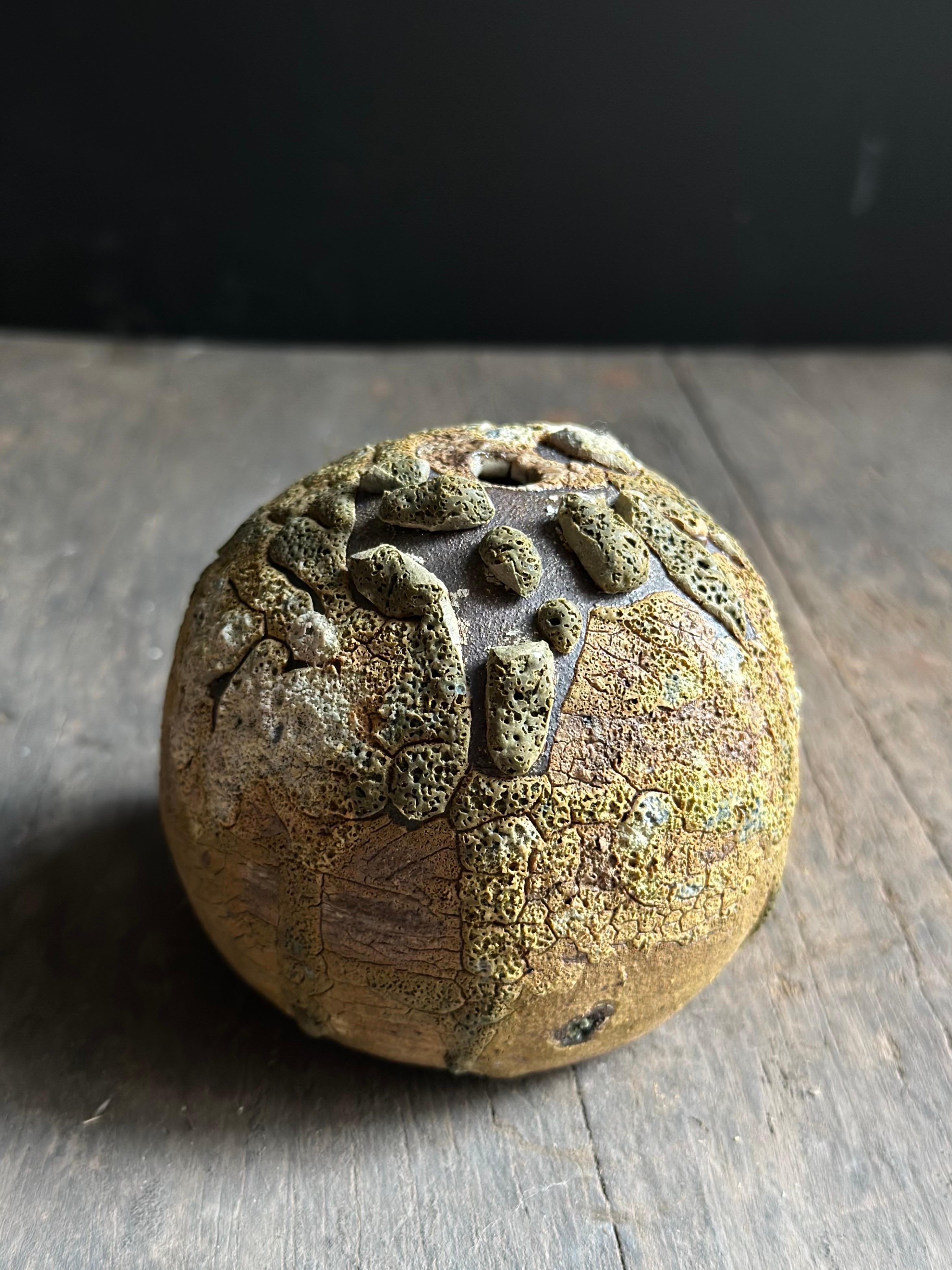Lichen Green Organic Modern Rustic Ceramic Bud Vase 2