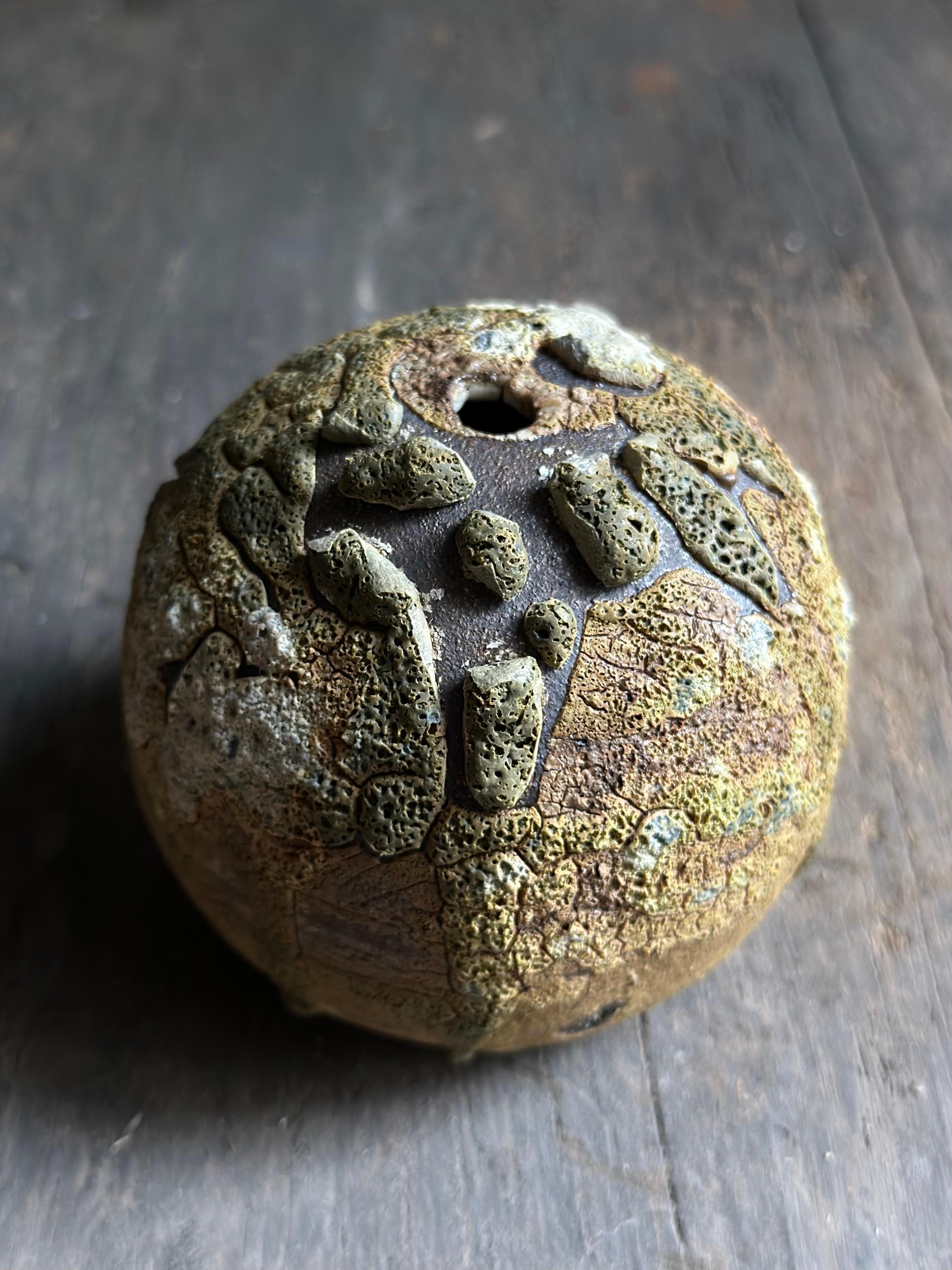 Lichen Green Organic Modern Rustic Ceramic Bud Vase 3
