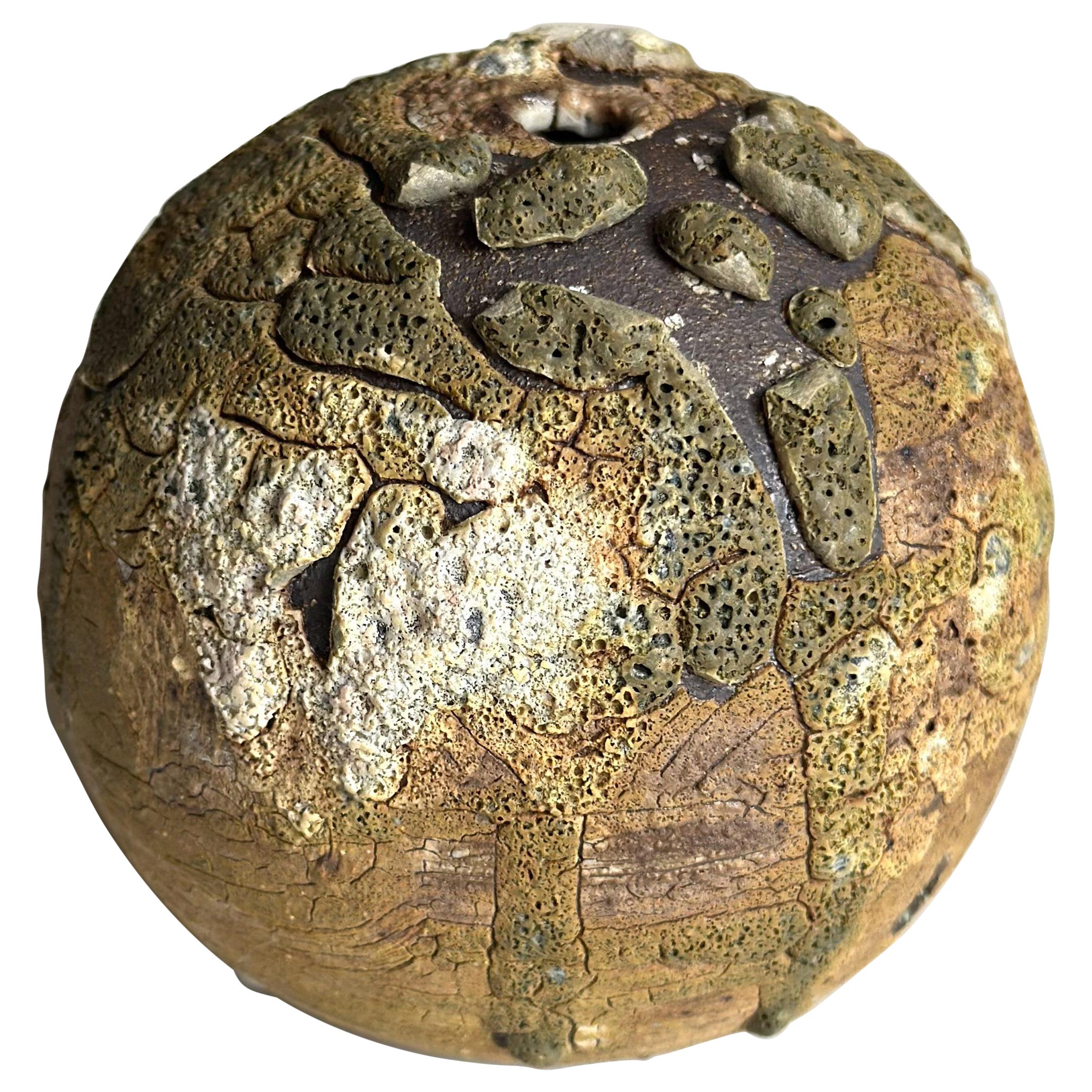 Lichen Green Organic Modern Rustic Ceramic Bud Vase