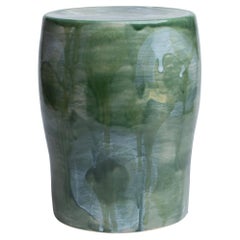 Lichen Einzigartiger Hocker aus glasiertem Steingut von Pascale Girardin