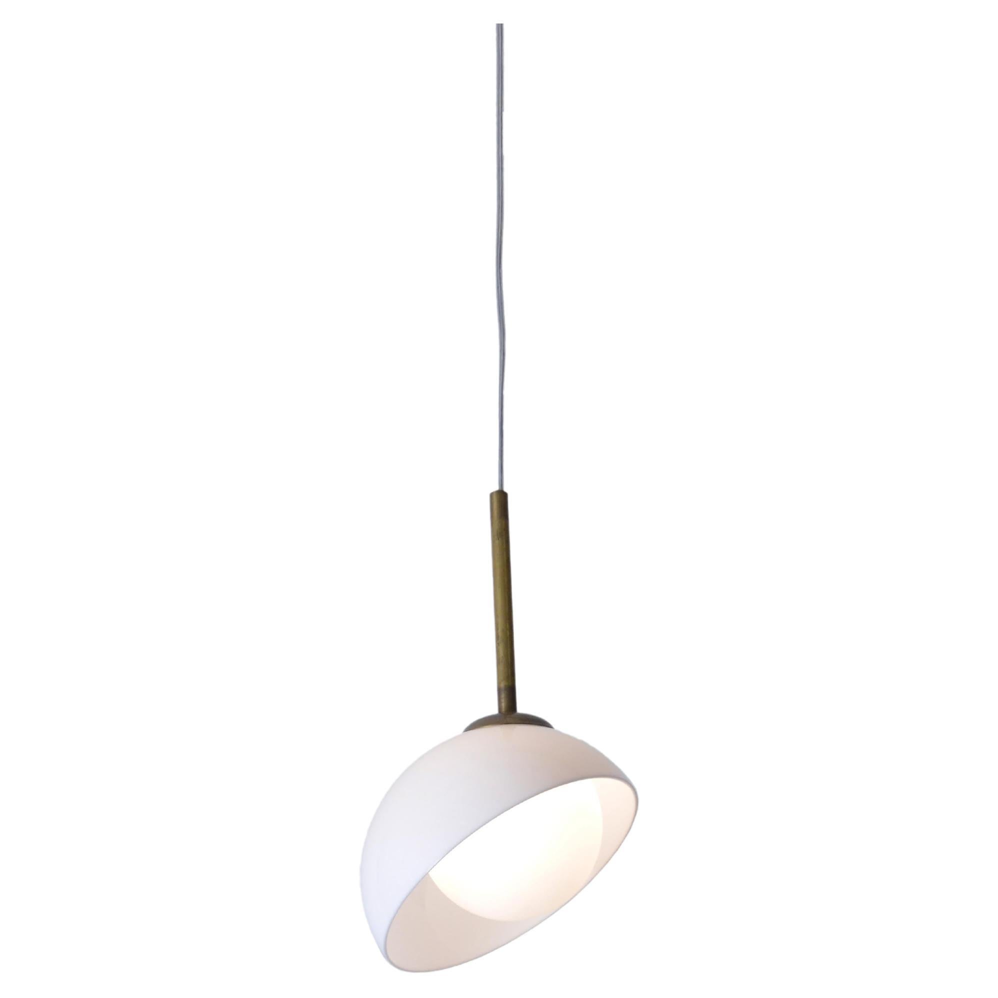 Brazilian Contemporary Acrylic and Brass Pendant