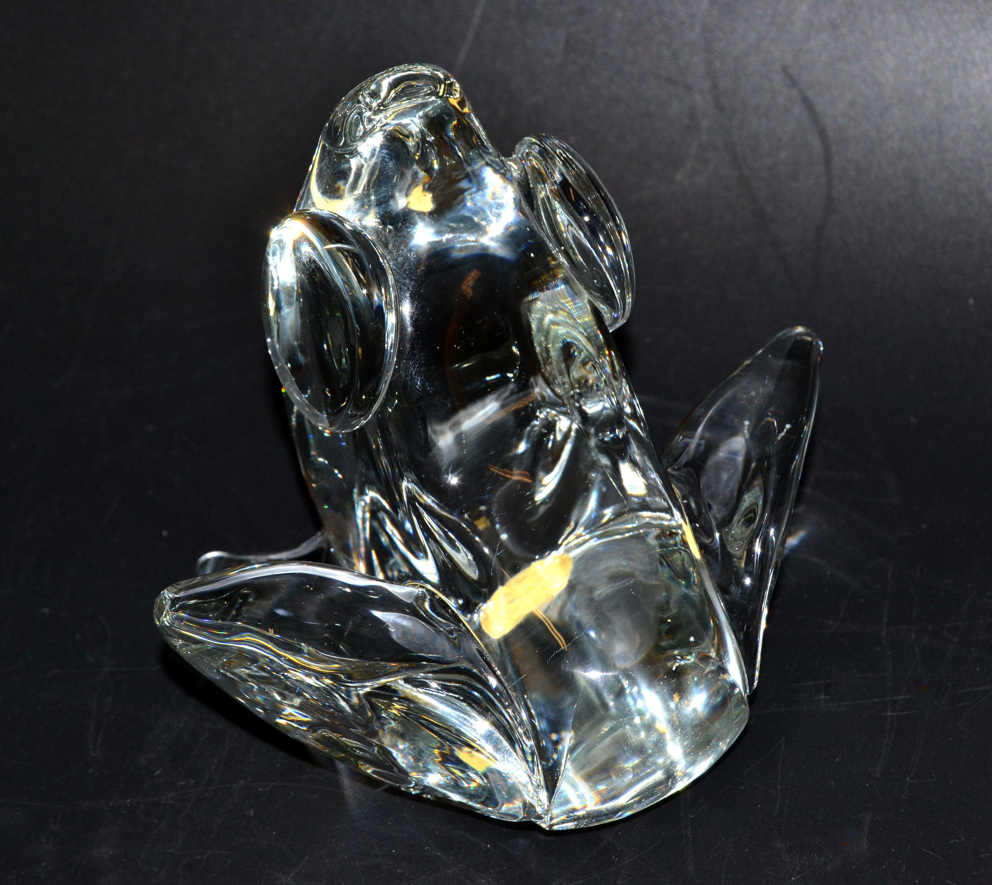 Licio Zanetti Abstract Murano Glass Frog Sculpture Italy Mid-Century Modern For Sale 1