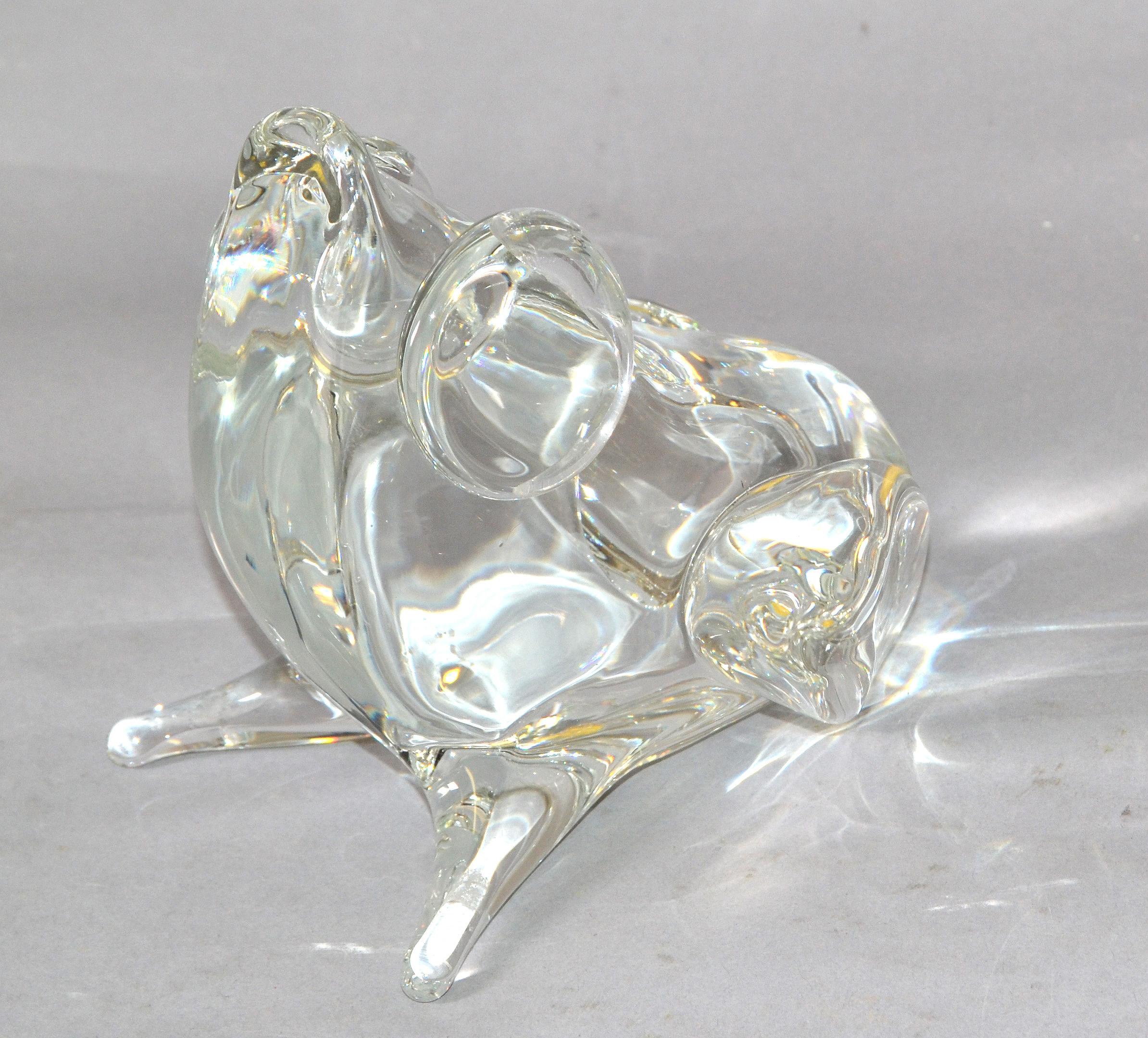 Licio Zanetti Abstract Murano Glass Frog Sculpture Italy Mid-Century Modern For Sale 3