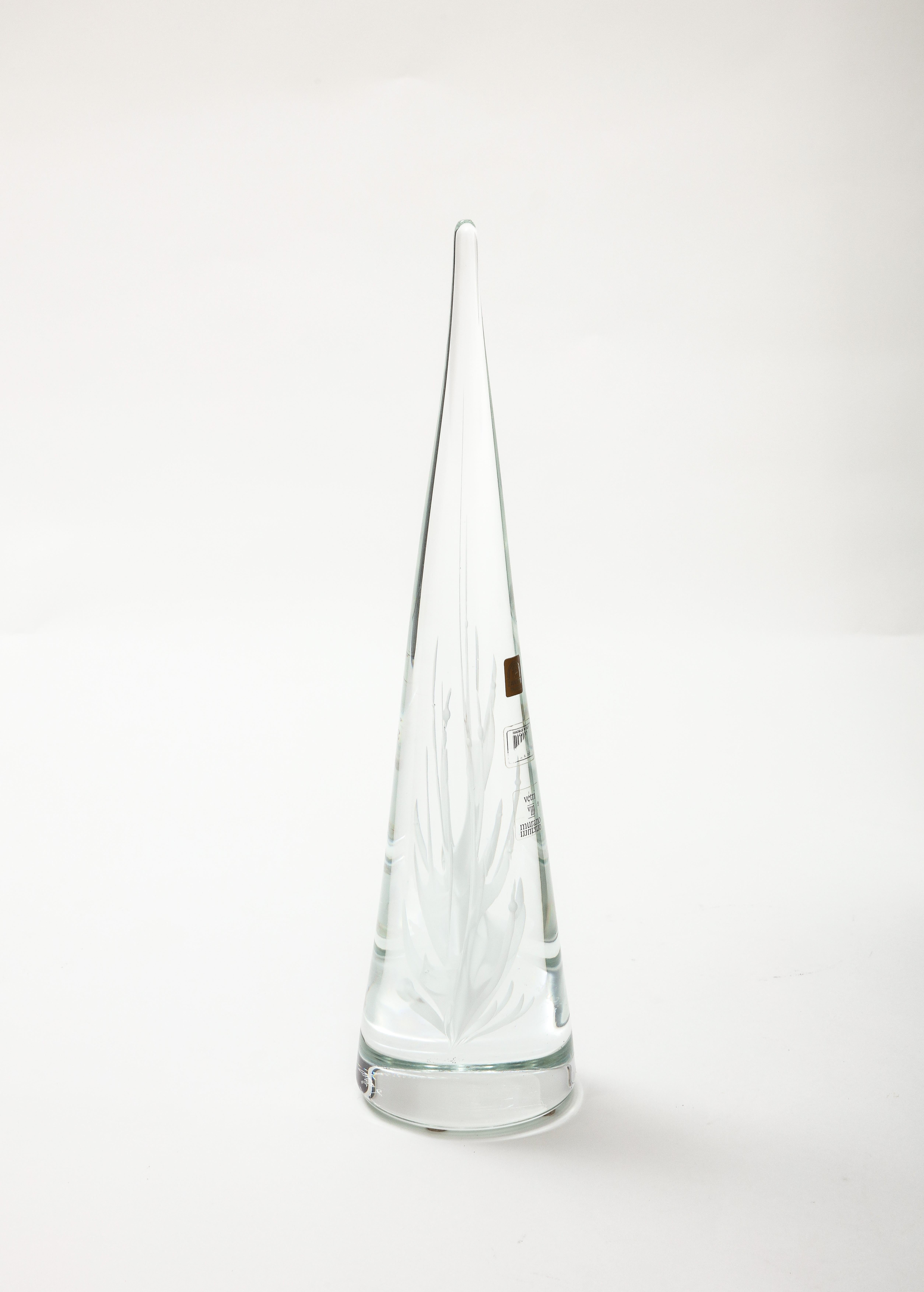 Late 20th Century Licio Zanetti Glass Murano Sculpture For Sale