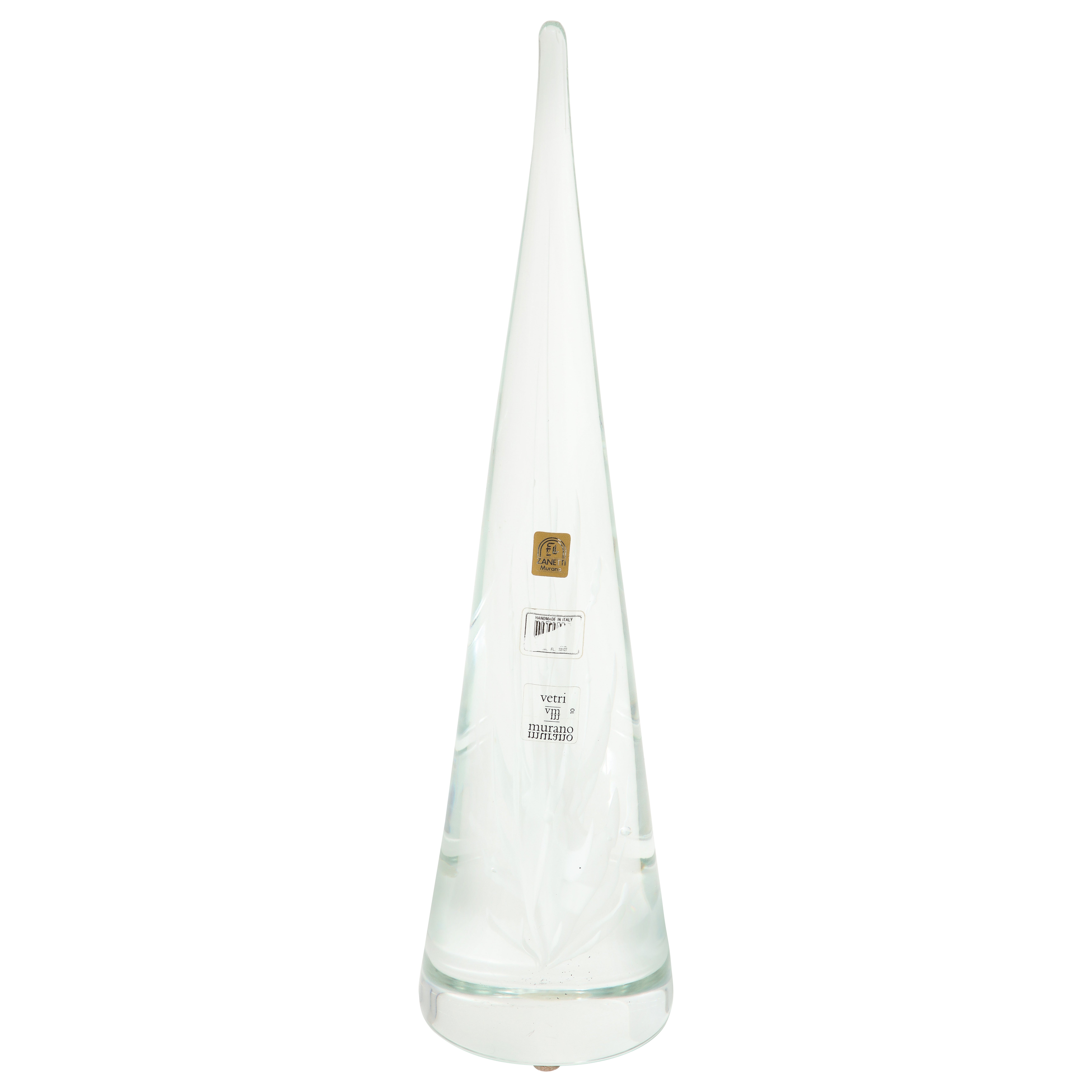 Licio Zanetti Glass Murano Sculpture