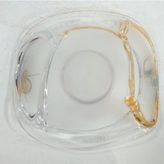 Licio Zanetti Large Art Glass Centerpiece Serving Platter Clear, Amber, Amethyst
