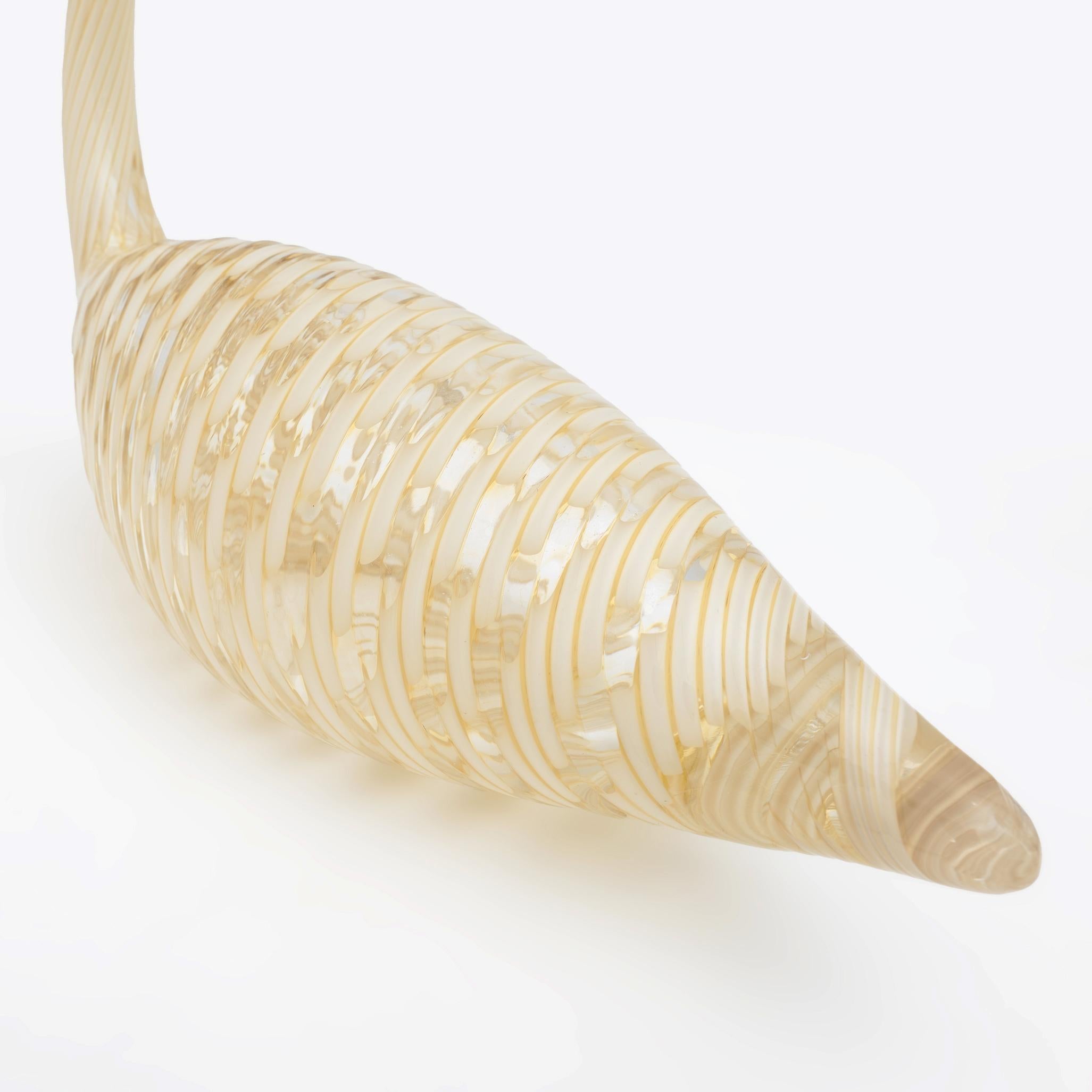 Mid-20th Century Licio Zanetti Mid-Century Modern Murano Blown Glass Swan For Sale