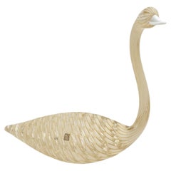 Licio Zanetti Mid-Century Modern Murano Blown Glass Swan