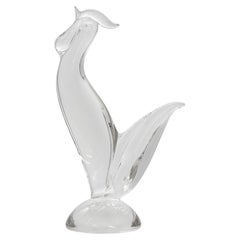 Licio Zanetti  Mid Century Murano glass sculptured cockerel