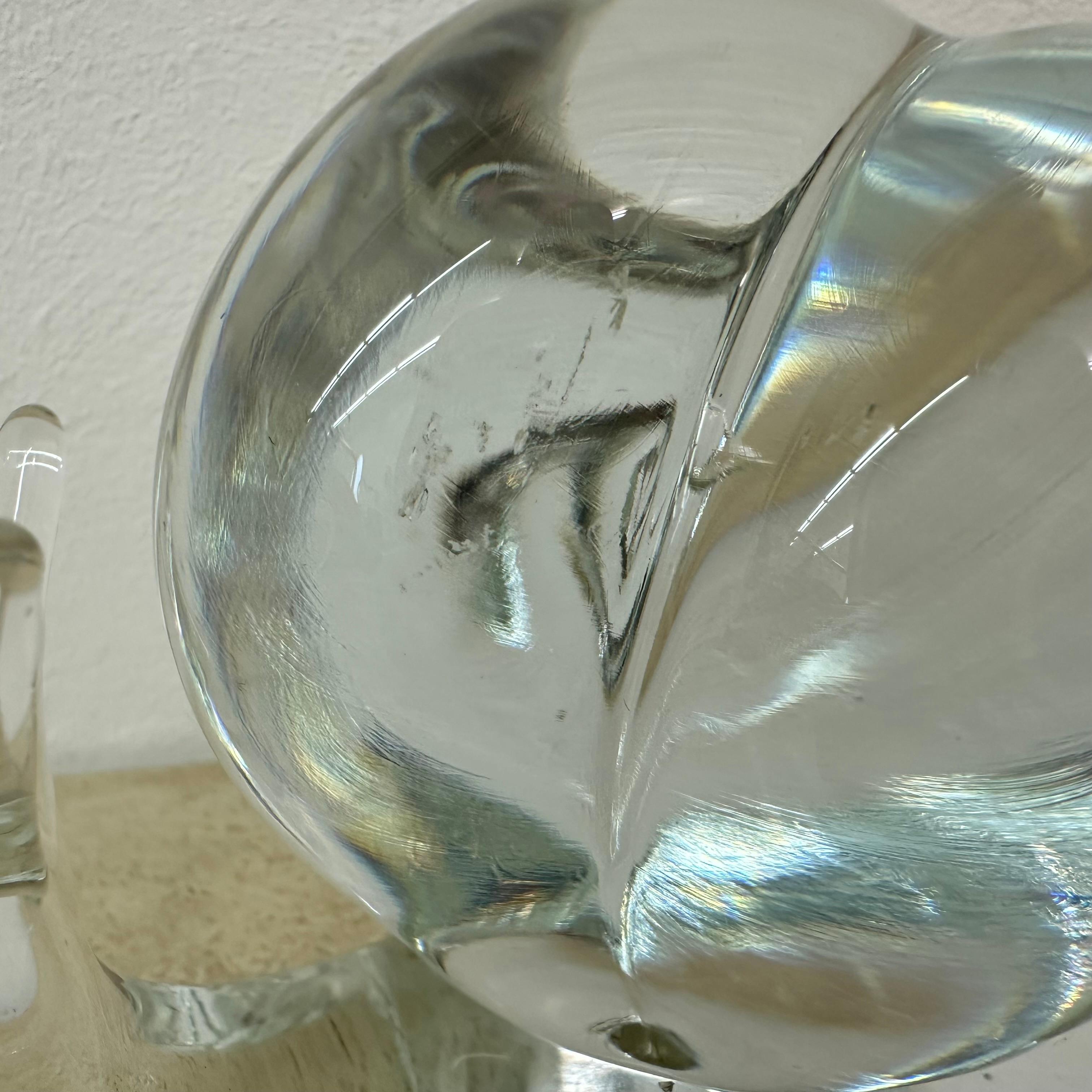 Licio Zanetti Estatuilla de caracol de cristal de Murano , años 70 Italia en Bueno estado para la venta en Delft, NL