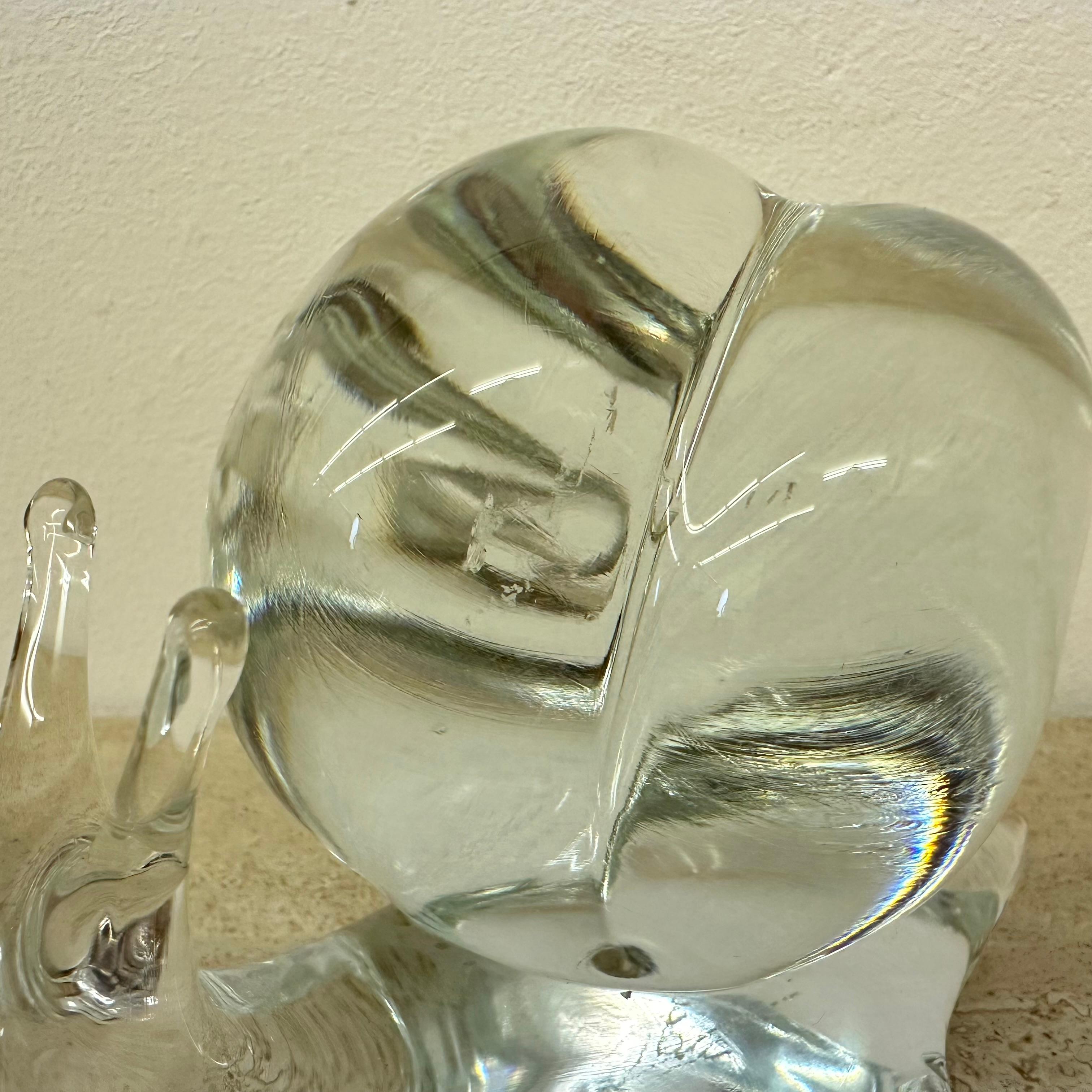 Licio Zanetti Estatuilla de caracol de cristal de Murano , años 70 Italia en venta 1