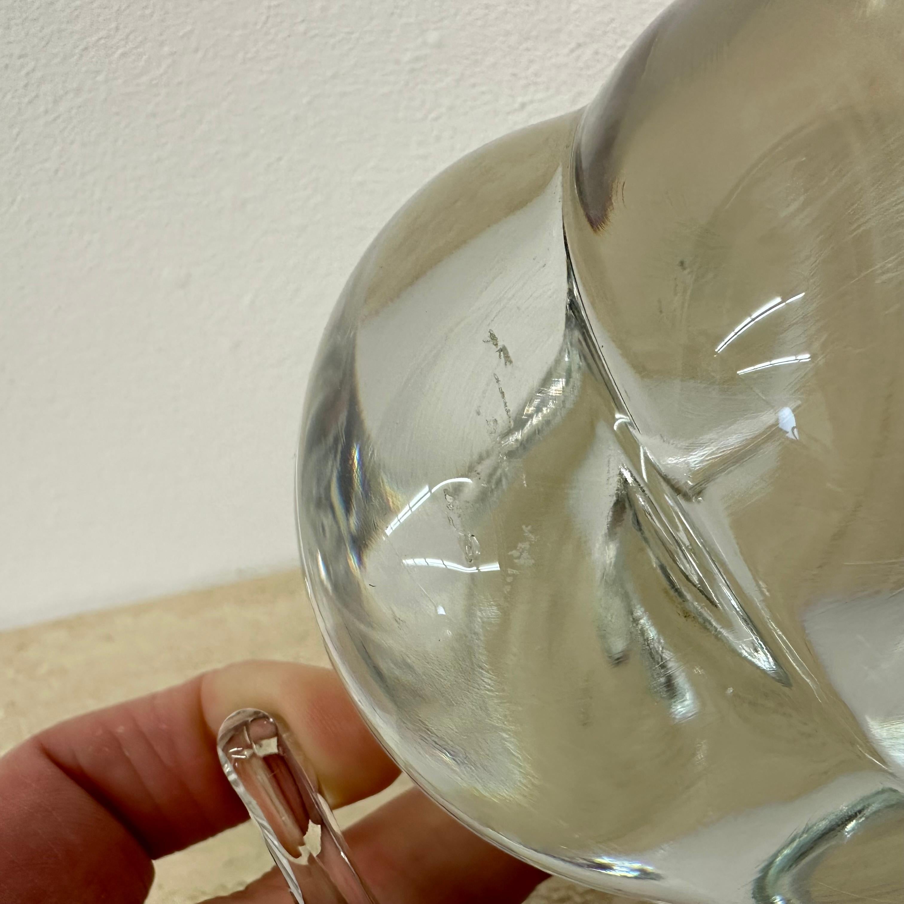 Licio Zanetti Estatuilla de caracol de cristal de Murano , años 70 Italia en venta 2