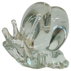 Licio Zanetti Murano glass snail figurine , 1970s Italy