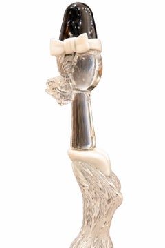 Licio Zanetti Signed Murano Glass Female Figure Sculpture, Italy, circa 1970