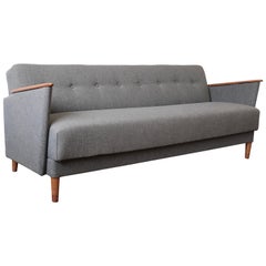 Lico System Sofa-Bed Reupholstered in Grey