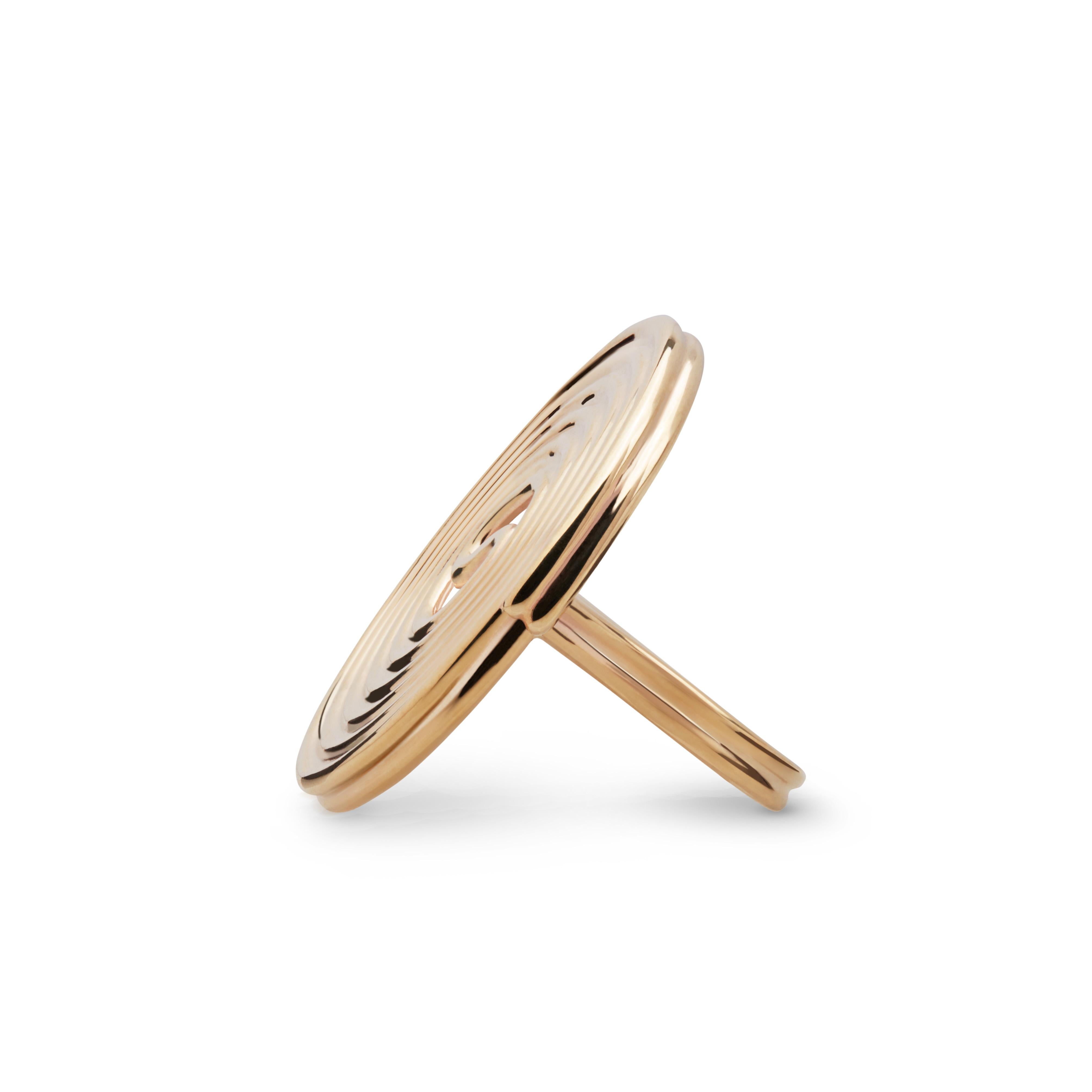Alina’s Sugar High collection features a selection of candy-inspired pieces sprinkled with her signature of nostalgia, playfulness and bold, geometric designs.
This precious Licorice Ring is handcrafted from 9kt yellow gold. This is a truly sweet