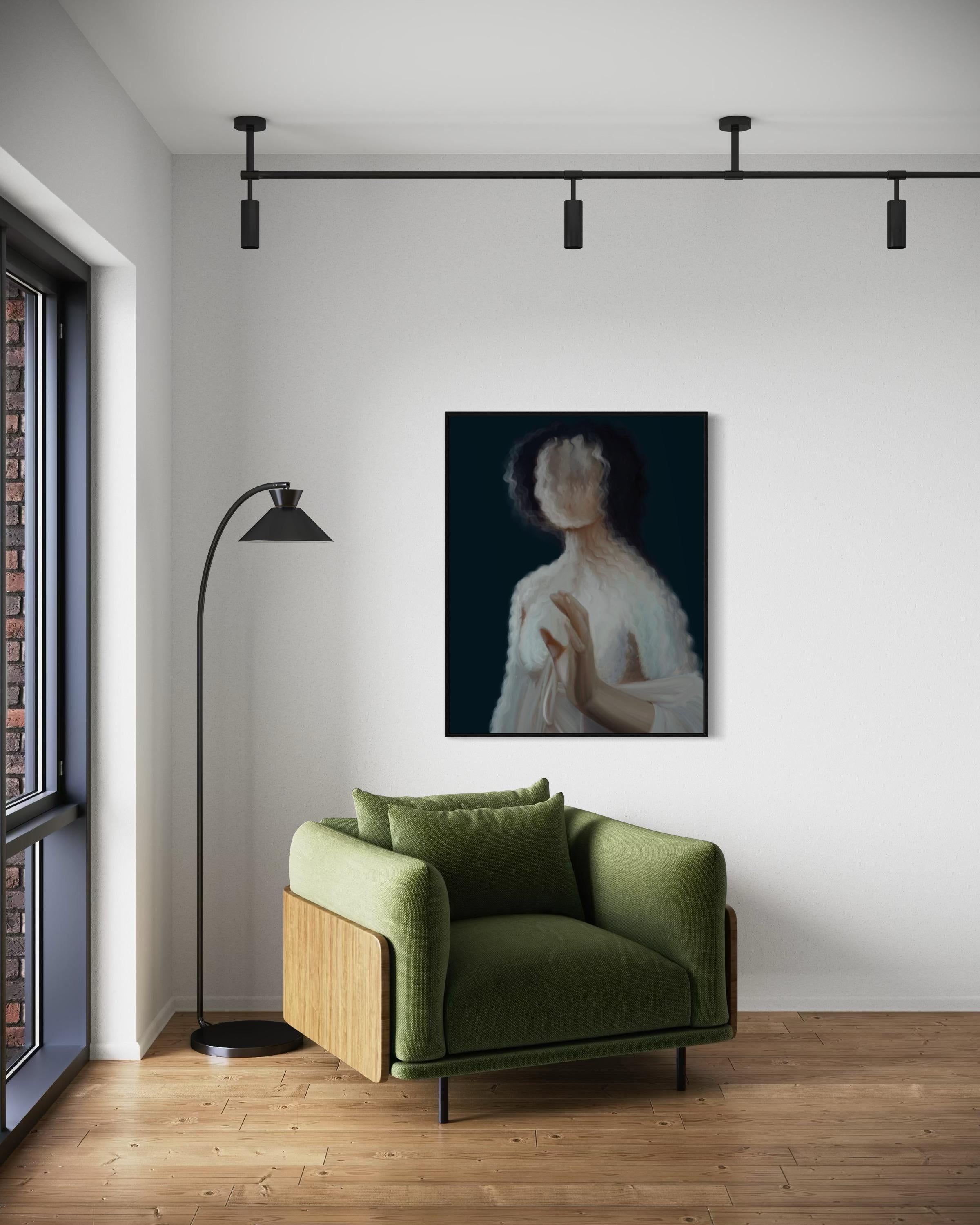 Madonna, 110x88cm, print on canvas - Feminist Art by Lida Pshenichka