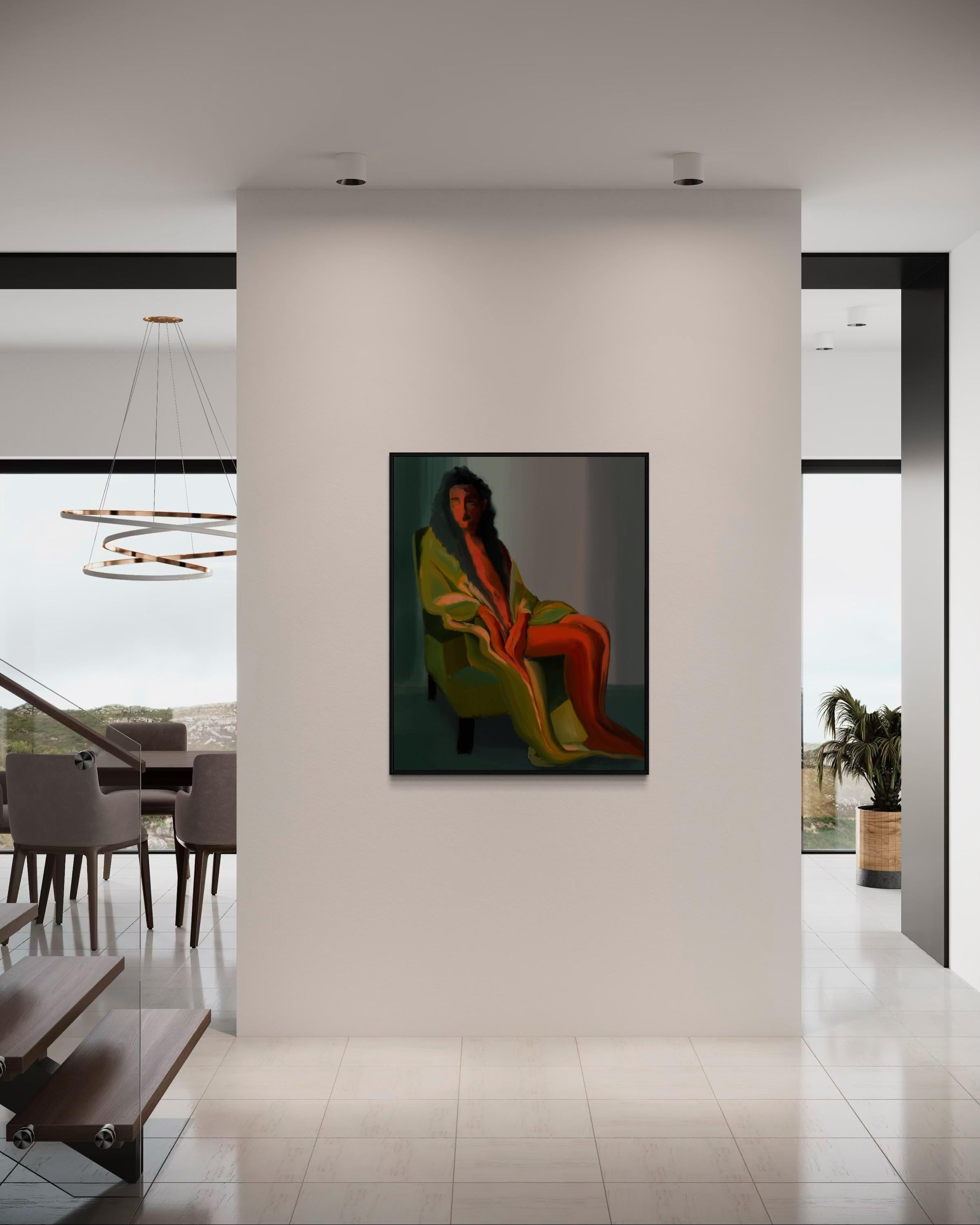 N112, 110x88cm, stampa su tela - Interior Print Nero di Lida Pshenichka