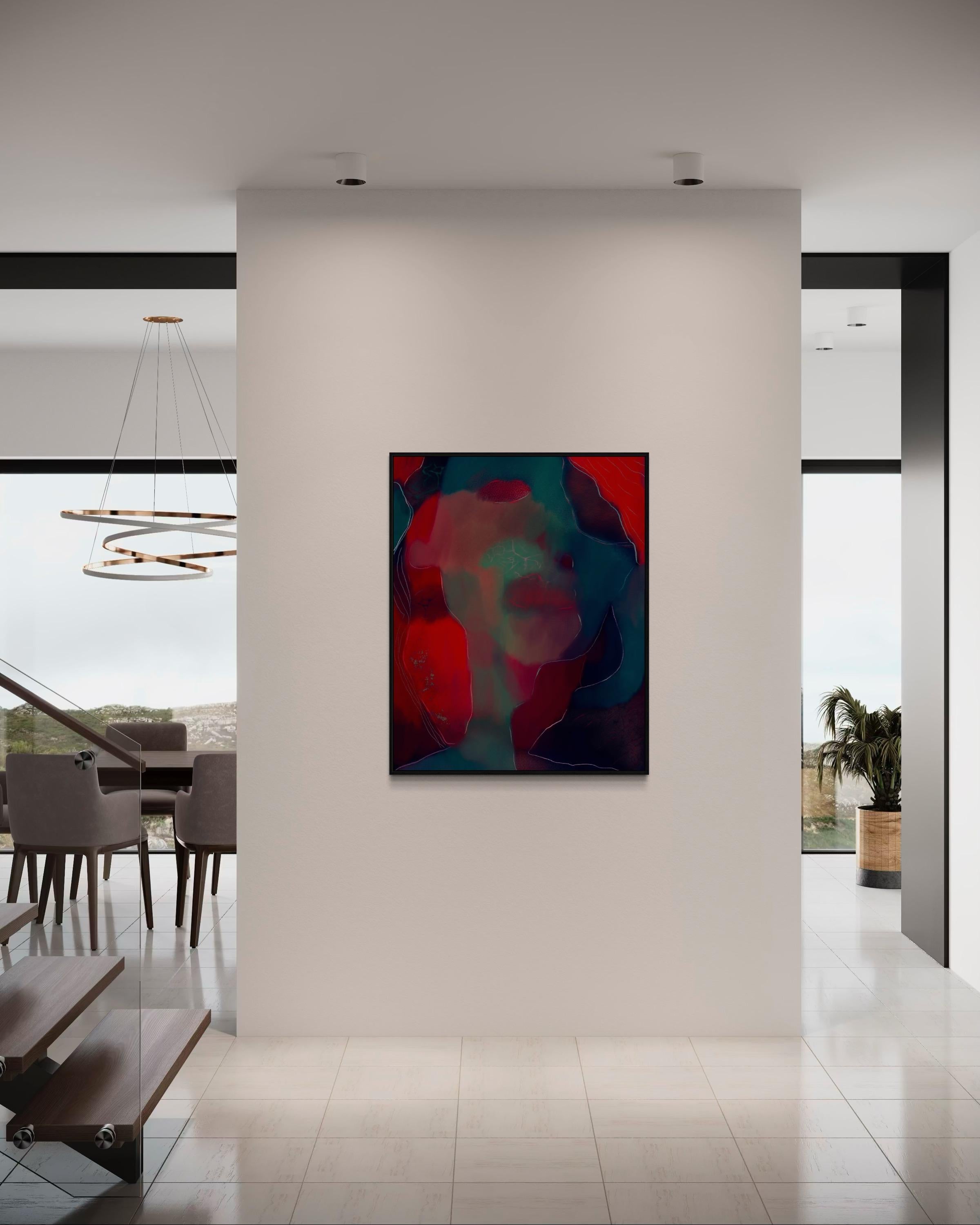 N115, 110x88cm, stampa su tela - Interior Print Nero di Lida Pshenichka