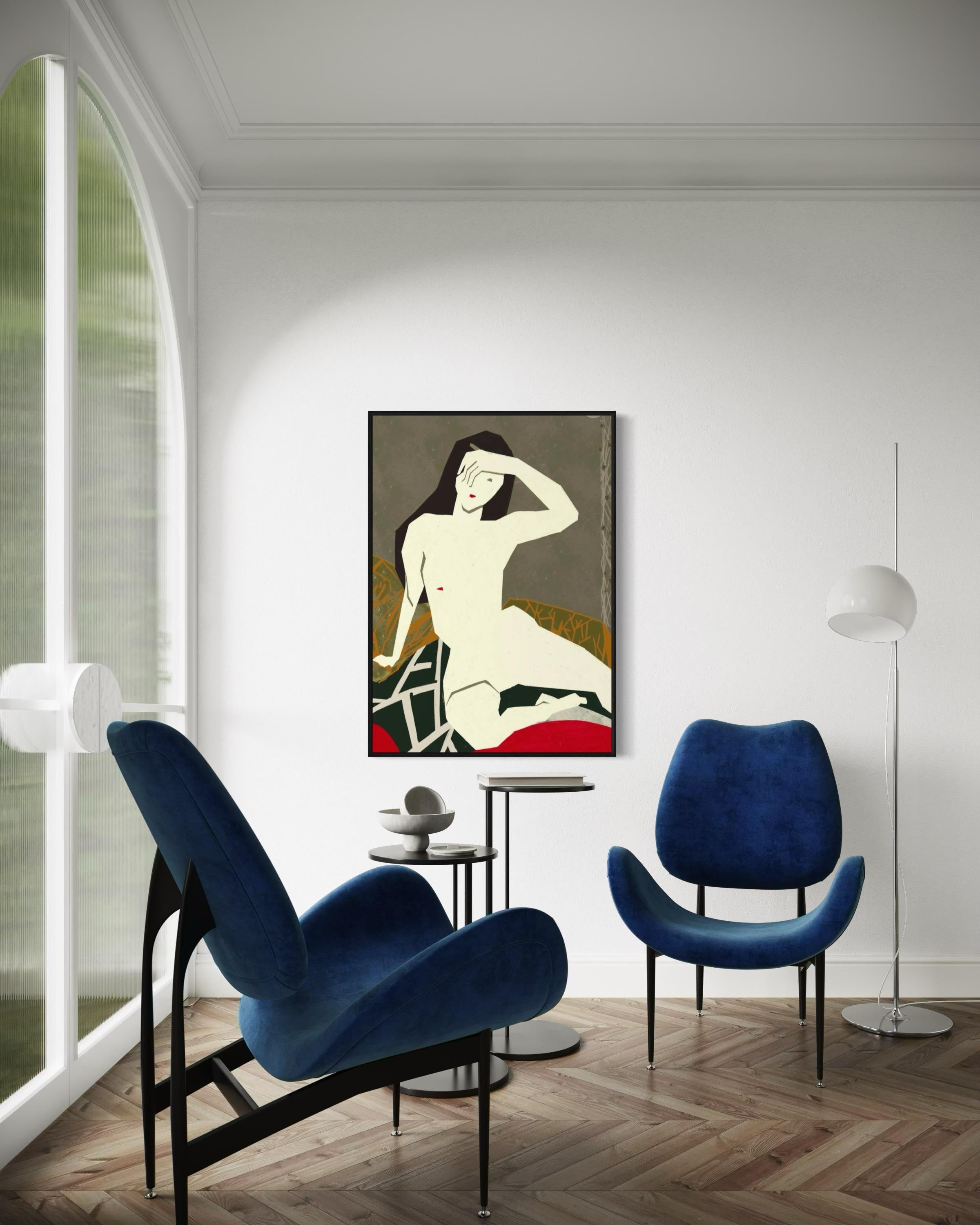 N118, 110x80cm, print on canvas - Brown Interior Print by Lida Pshenichka