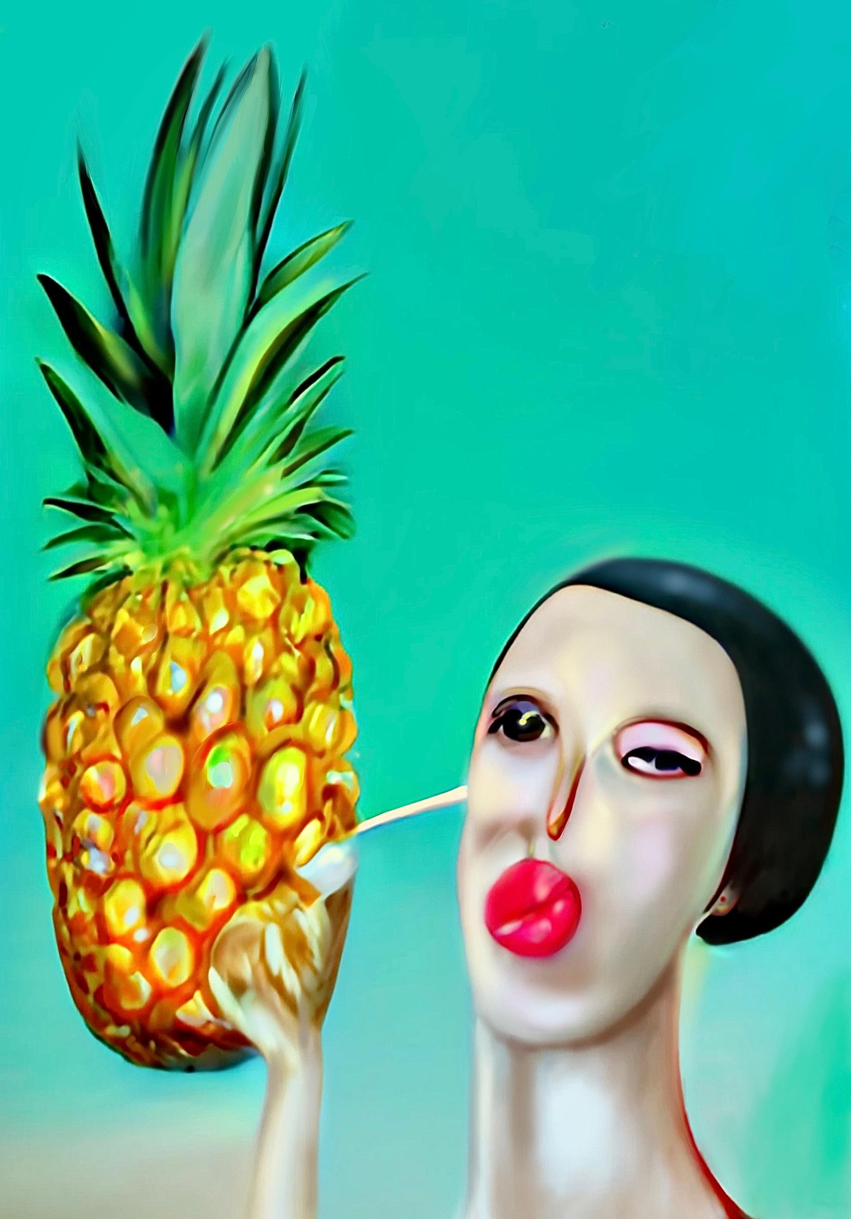Proyecto "Venus come fruta", 110x80cm, impresión sobre lienzo - Art de Lida Pshenichka