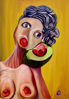 Progetto "Venere mangia frutta", 110x80cm, stampa su tela