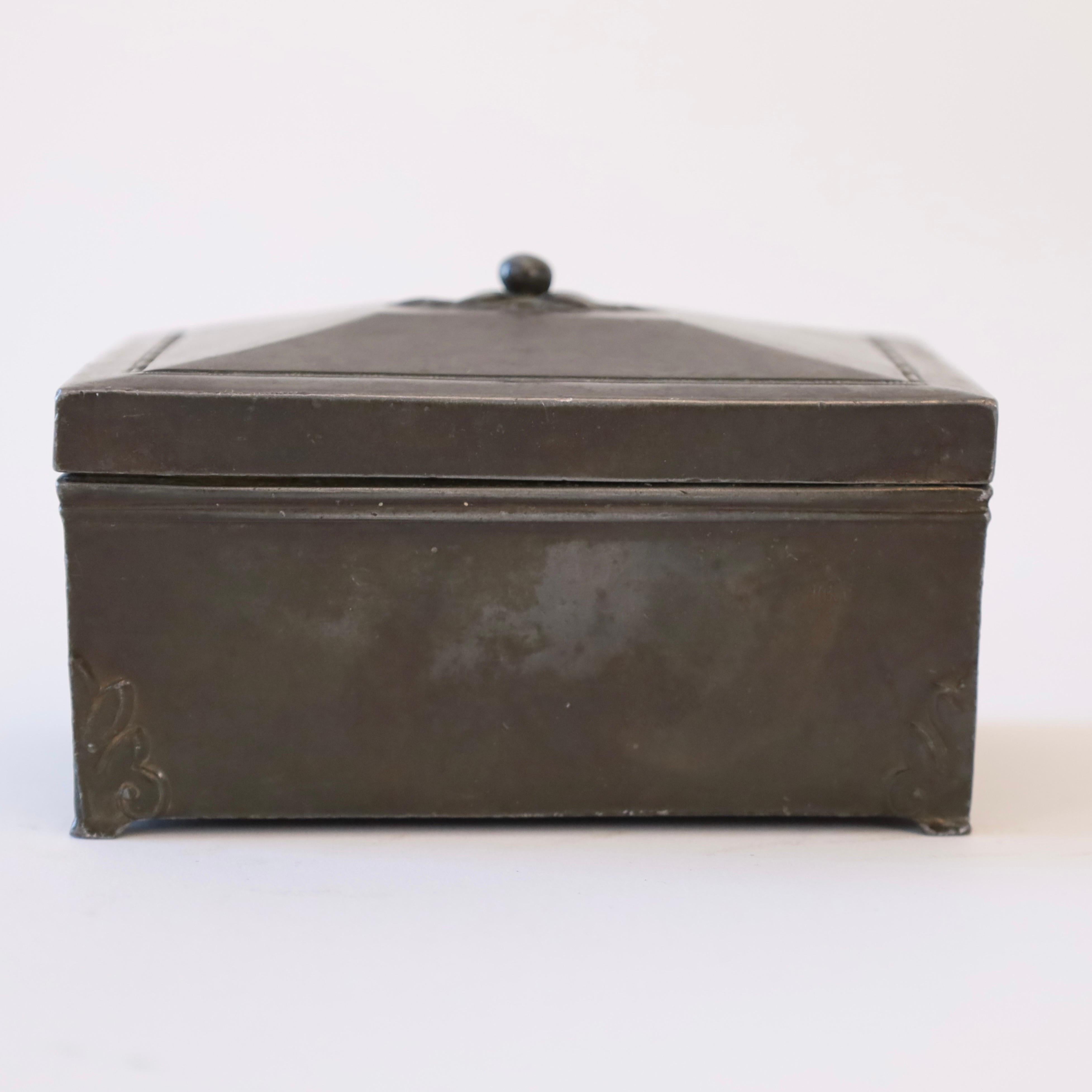Lidded box by Just Andersen, 1920s, Denmark For Sale 1