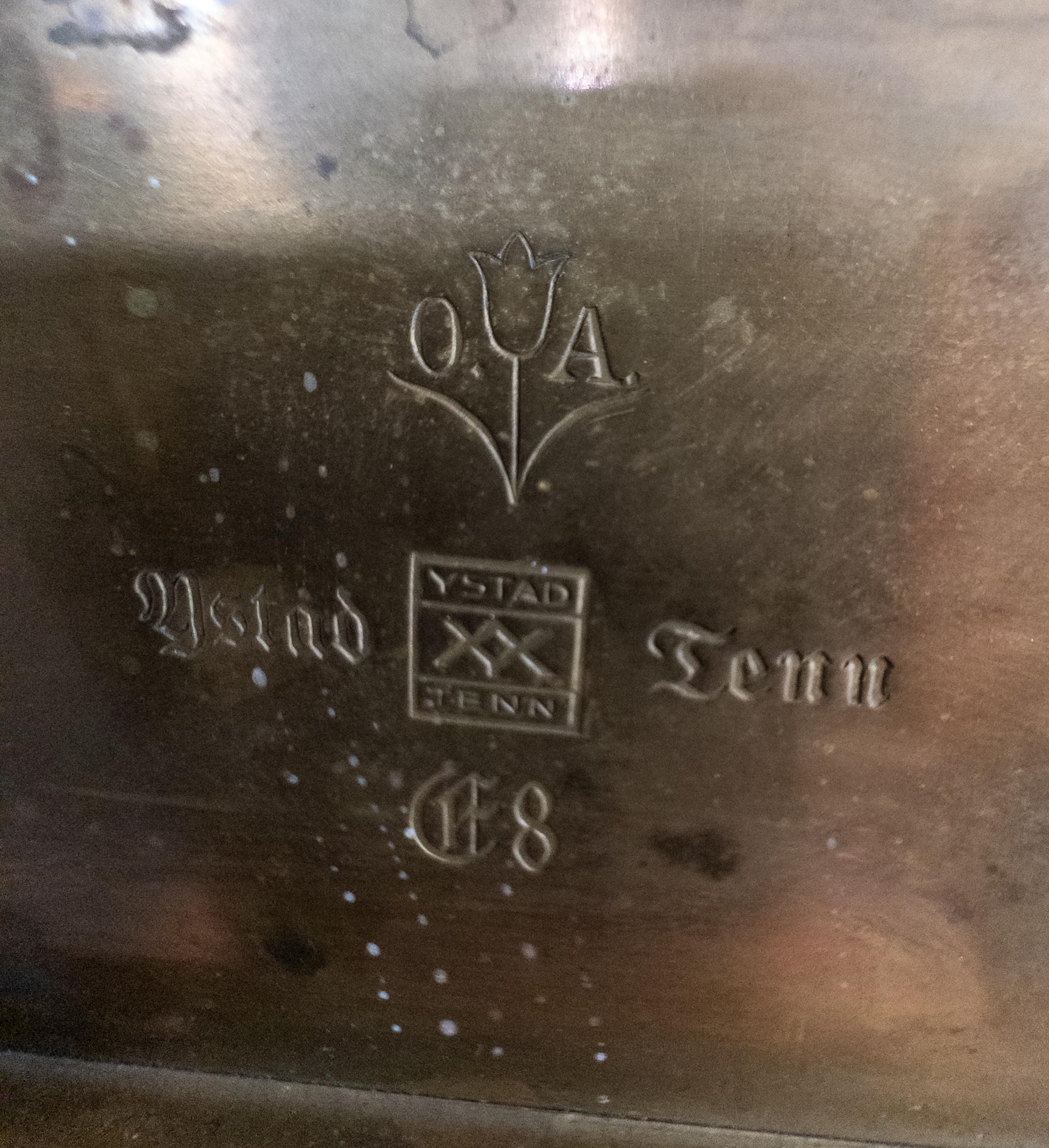 Lidded Box by Oscar Antonsson from Ystad-Metall, 1930s For Sale 2
