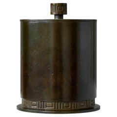 Art-déco-Schachtel mit Deckel aus Bronze von GAB Guldsmedsaktiebolaget, Schweden, 1930er Jahre
