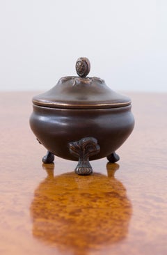 Lidded bronze box by Böhlmarks, Sweden, 1920-30s