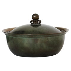 Bronzekrug mit Deckel von Just Andersen, 1930er Jahre, Dänemark