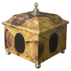 Retro Lidded Burl Wood Trinket Box by Kreiss