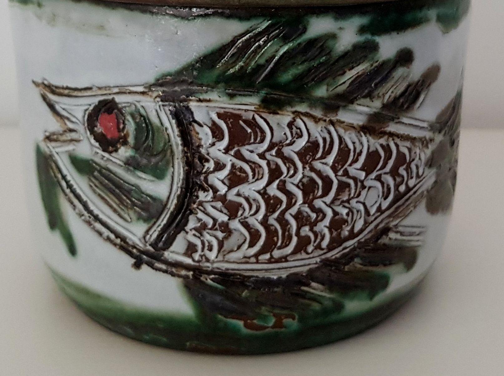 Mid-Century Modern Mid Century Modern French Lidded Ceramic Pot by Albert Thiry