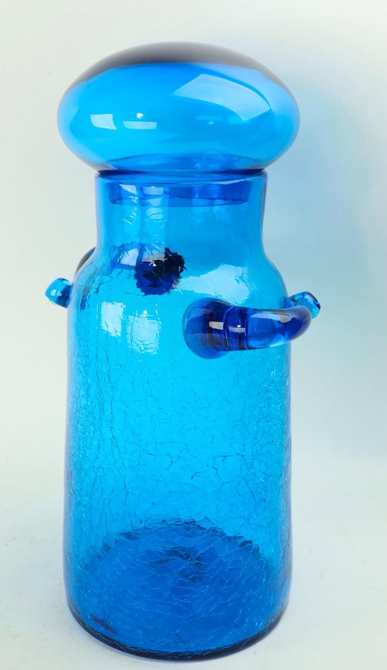 Mid-Century Modern Lidded Glass Jar Designed by John Nickerson for Blenko For Sale