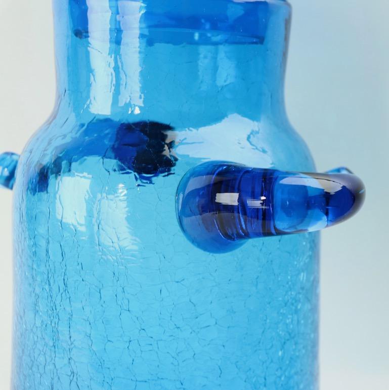 American Lidded Glass Jar Designed by John Nickerson for Blenko For Sale